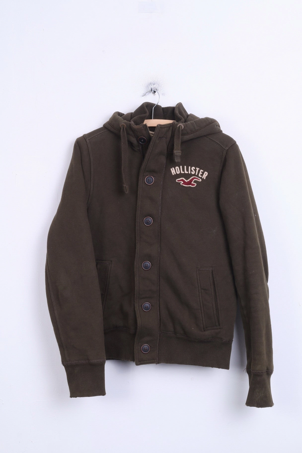 Effortless Comfort HOLLISTER California Mens S Sweatshirt Jumper Green Padded Cotton