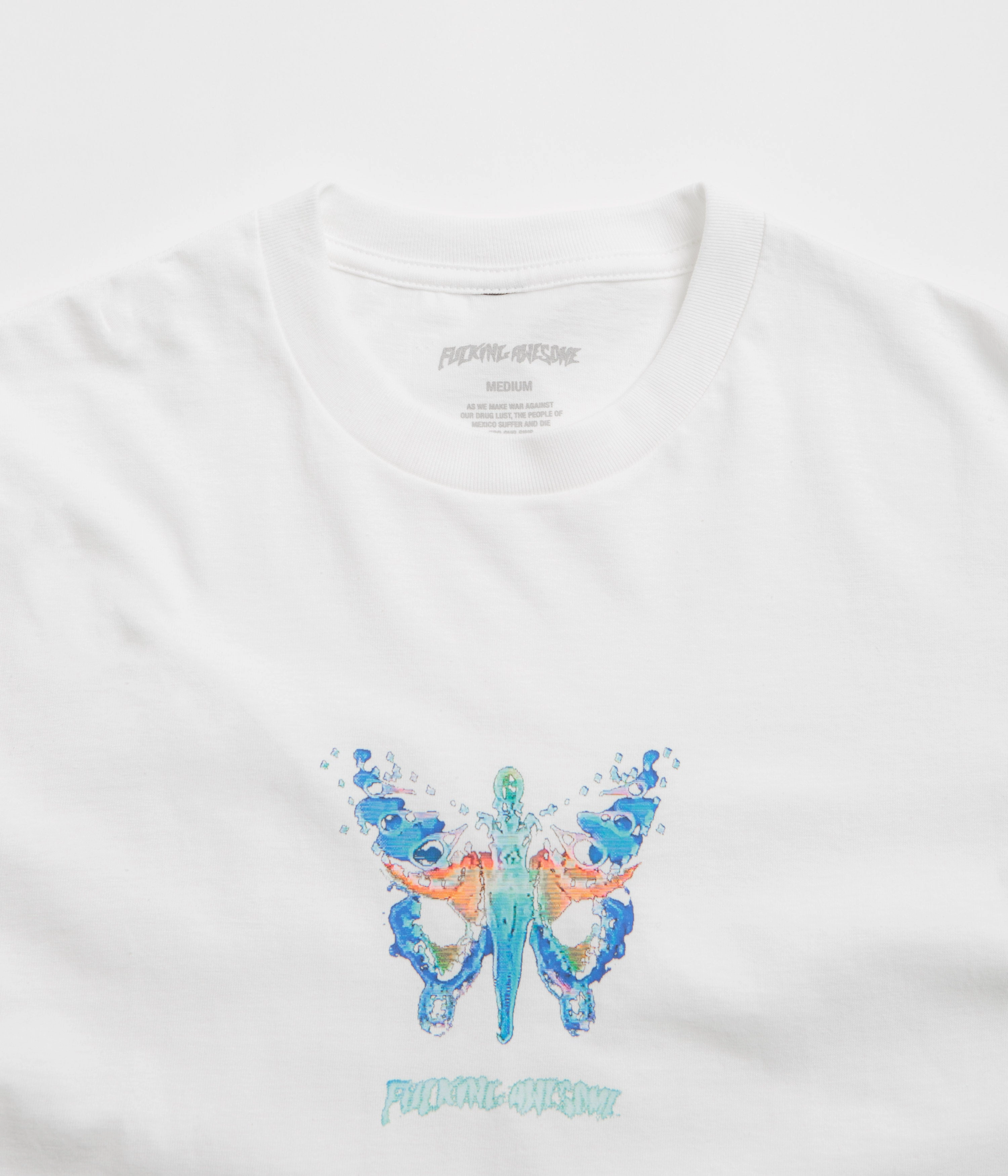 Fucking Awesome Butterfly T-Shirt - White Quick Dry Technology
