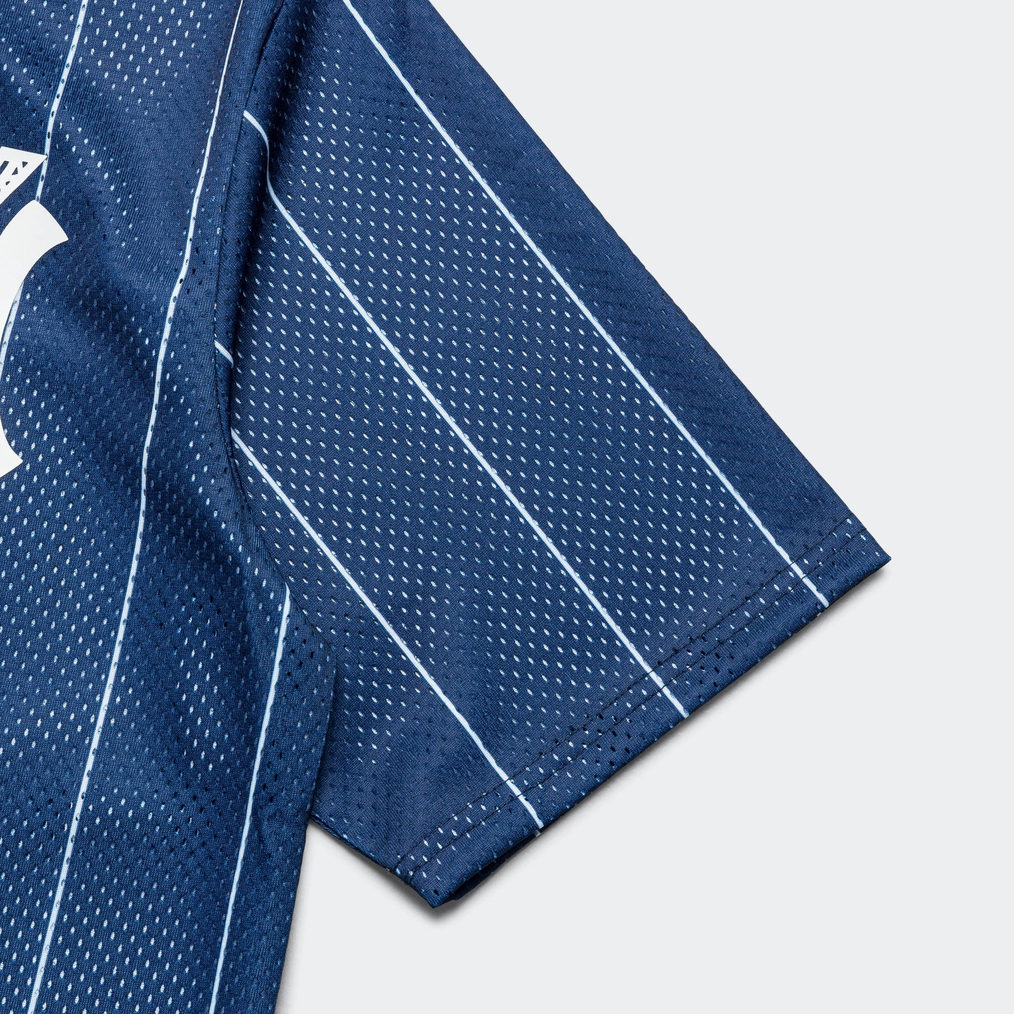 UV Protection Fabric Flexible Collar Homees Mesh T-Shirt - Navy