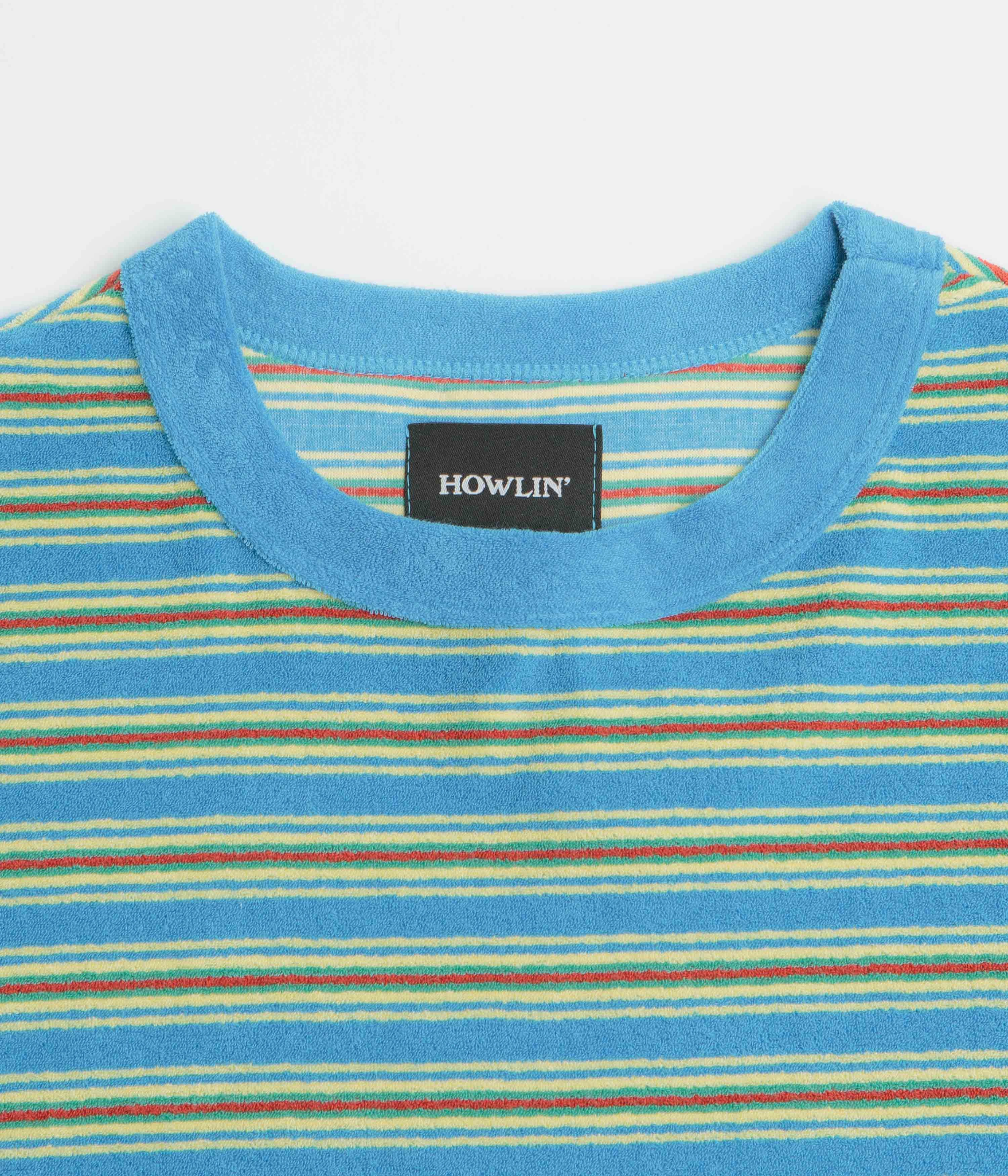 men's clothing Quick Release Hem Howlin' Boxy Freedom T-Shirt - Blue Ghost