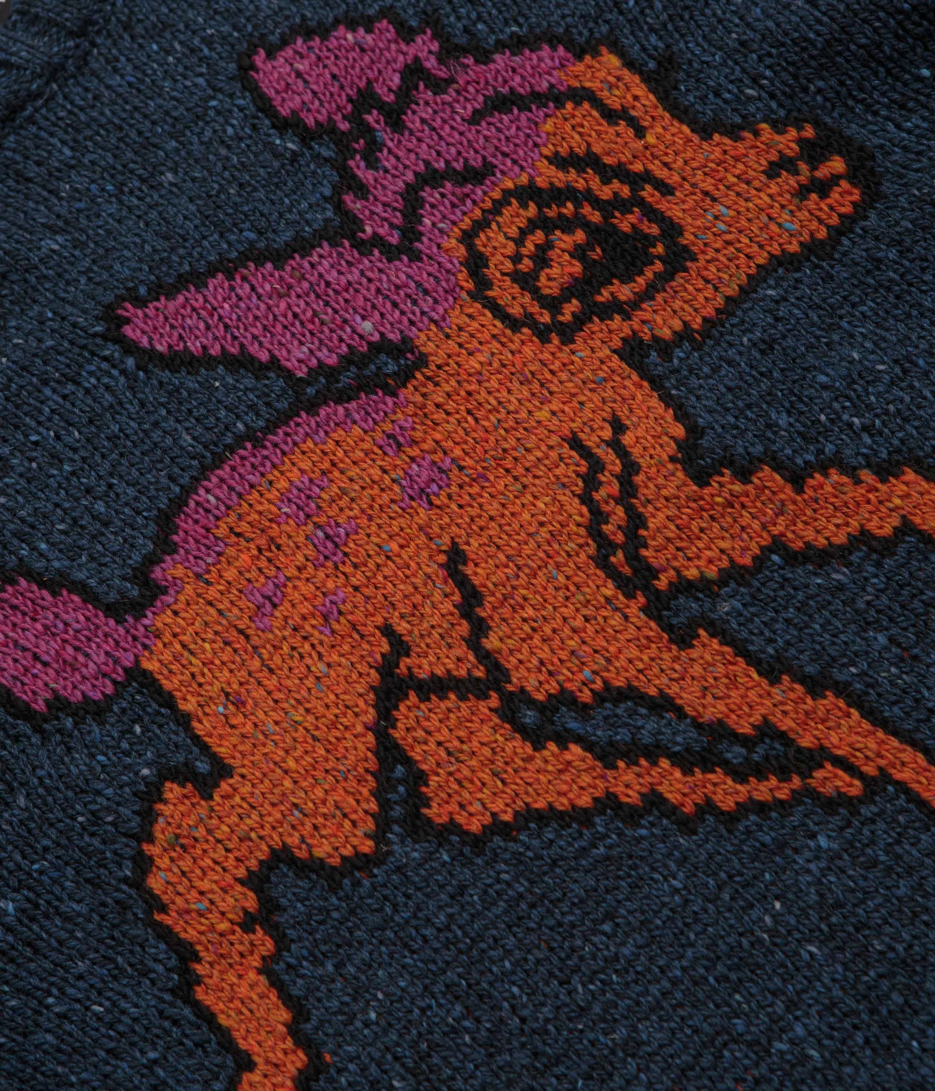 Howlin' Cosmic Deer Sweatshirt - Blue low end