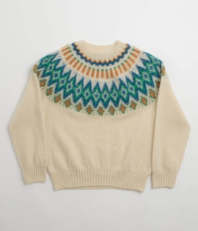 product party ready excitement Howlin' Womens Disco Circus Sweatshirt - Ecru