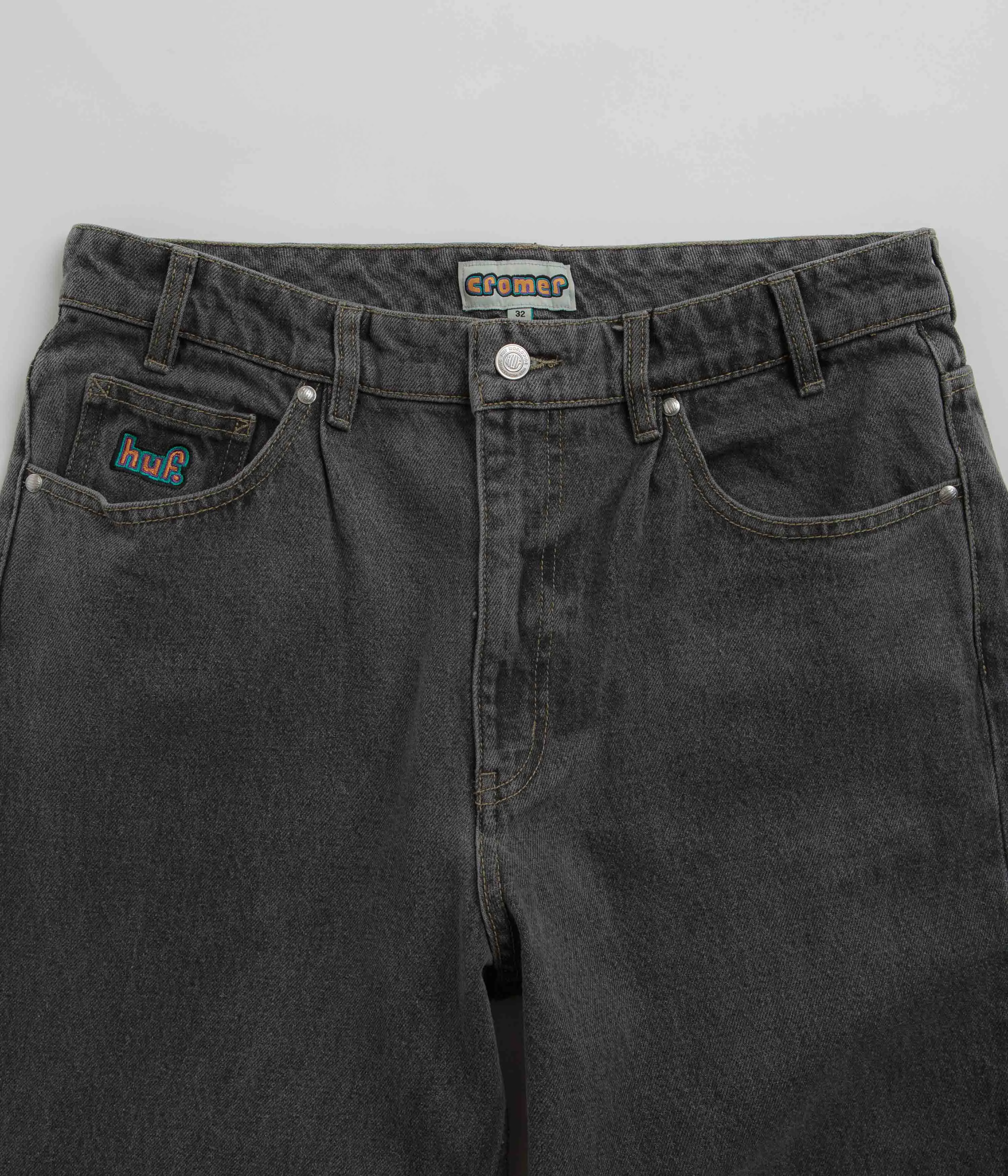 Sustainable Creative Look HUF Cromer Washed Pants - Frost Grey