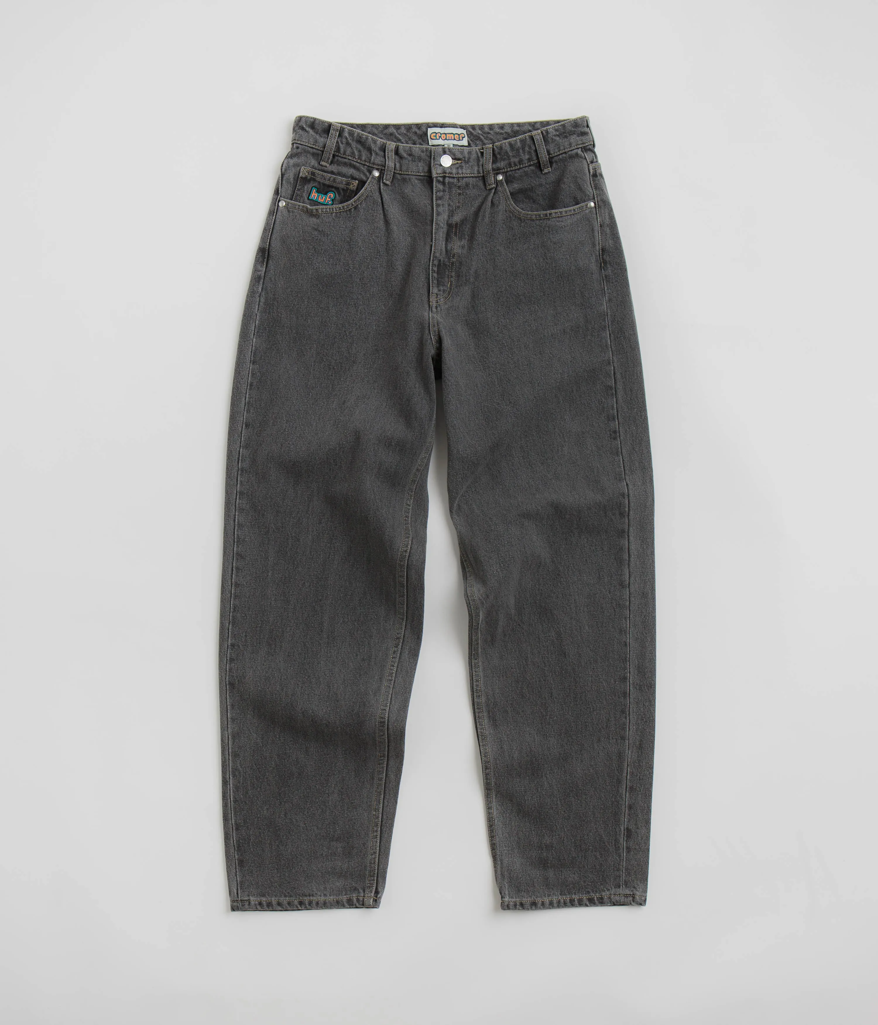 Responsible Denim Production Go-To Choice HUF Cromer Washed Pants - Frost Grey