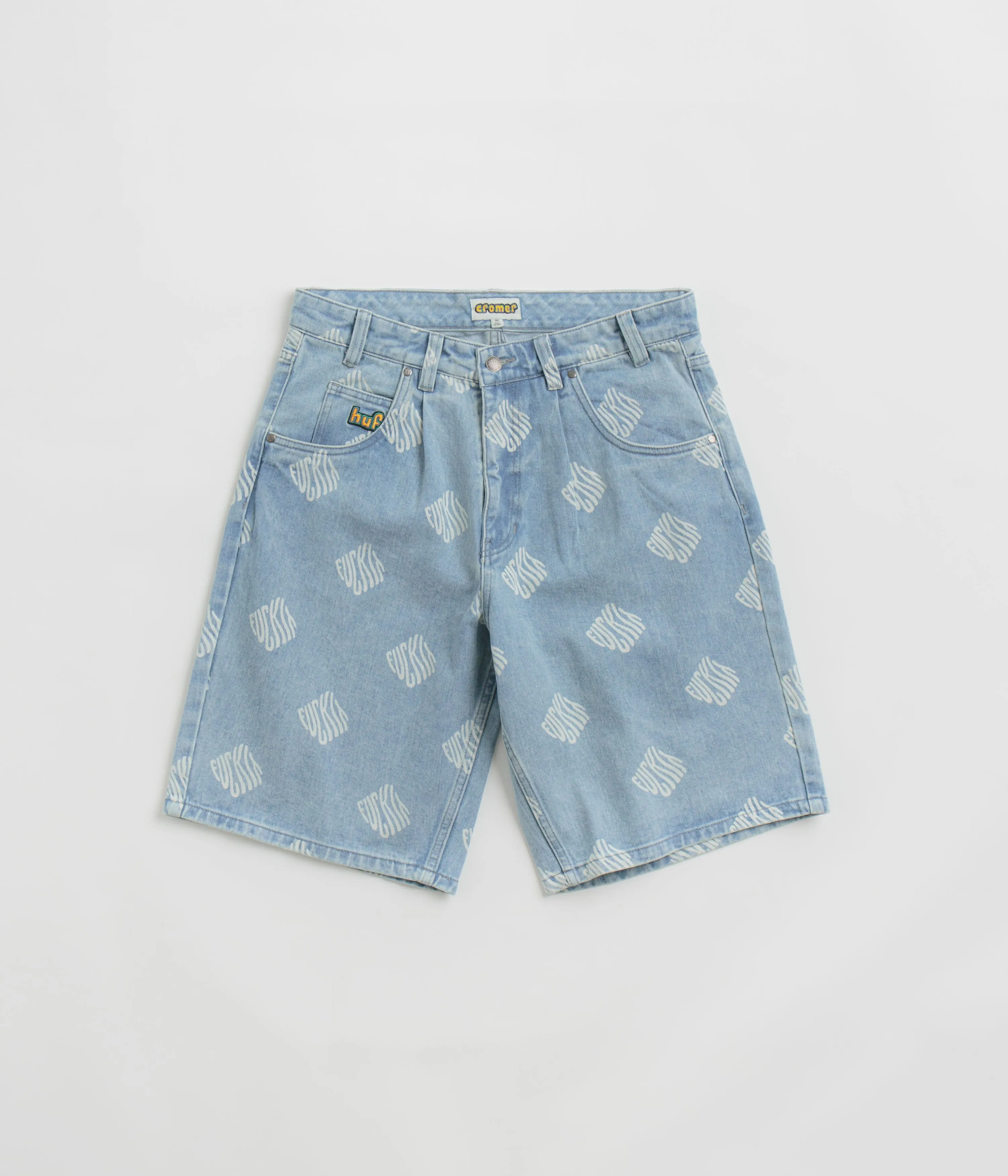 HUF Fuck It Cromer Shorts - Blue Everyday Outfit Ultra Soft Waistband