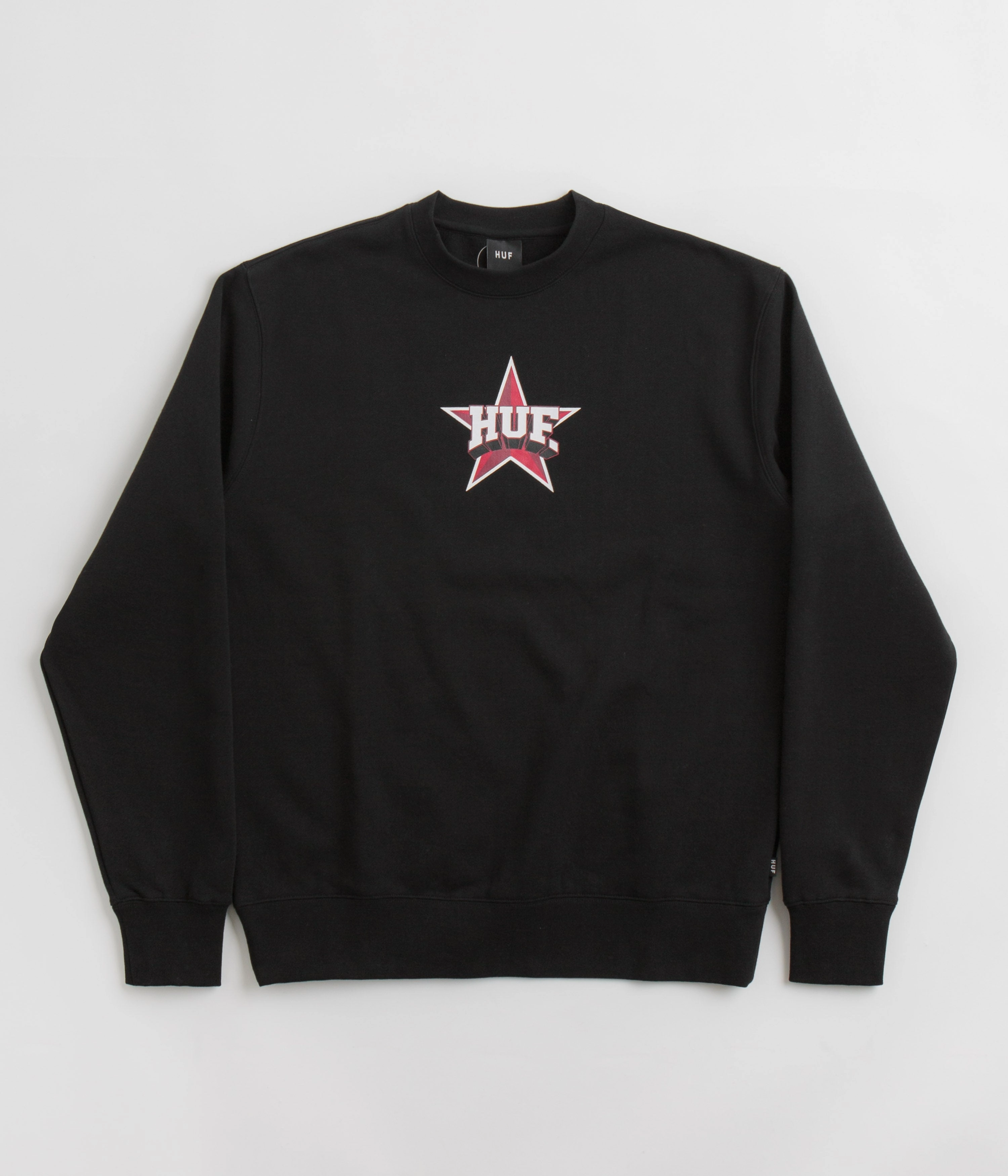 HUF All Star Crewneck Sweatshirt - Black product urban fashion sense