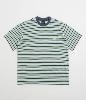 Stylish Everyday Wear HUF Apollo Striped T-Shirt - Blue