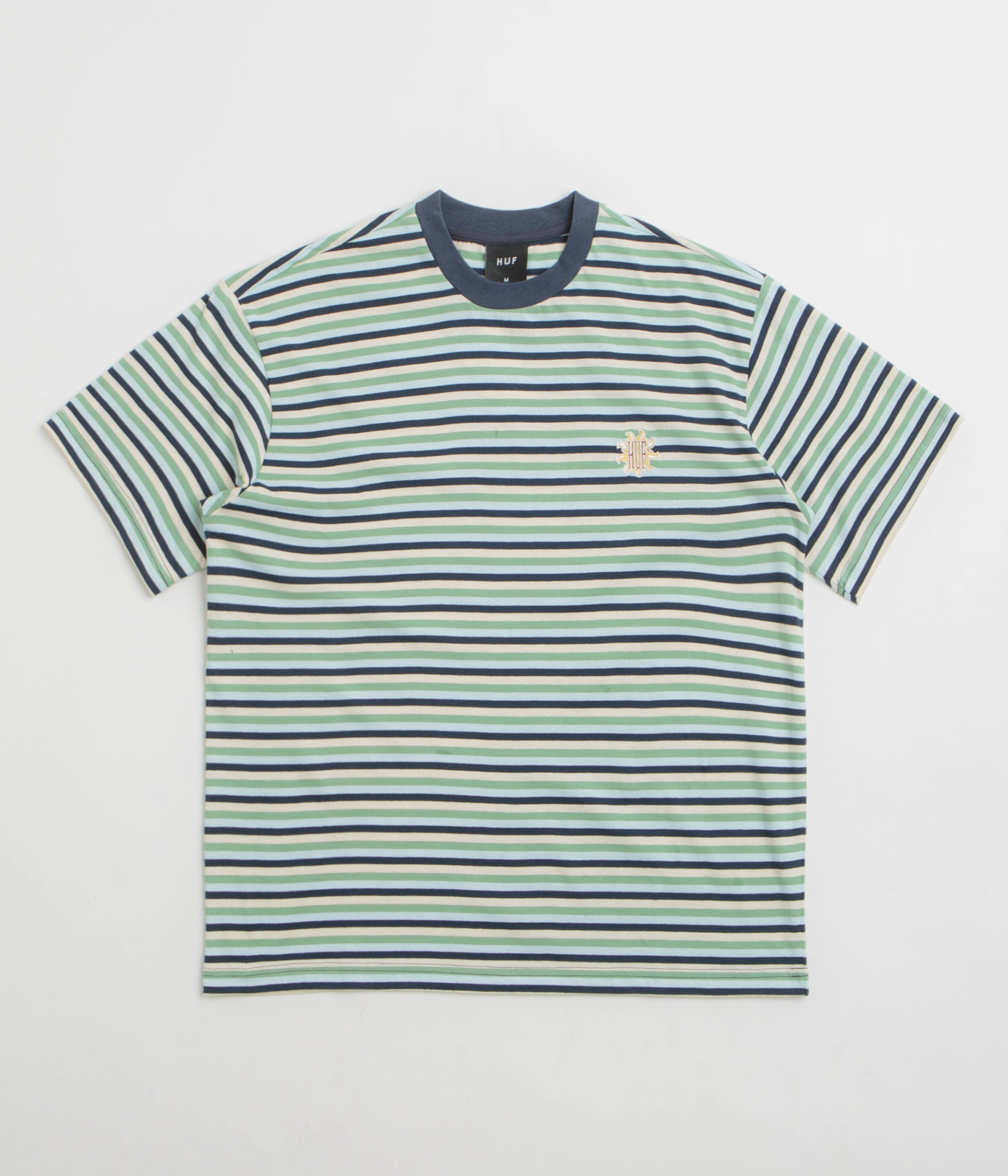 Stylish Everyday Wear HUF Apollo Striped T-Shirt - Blue