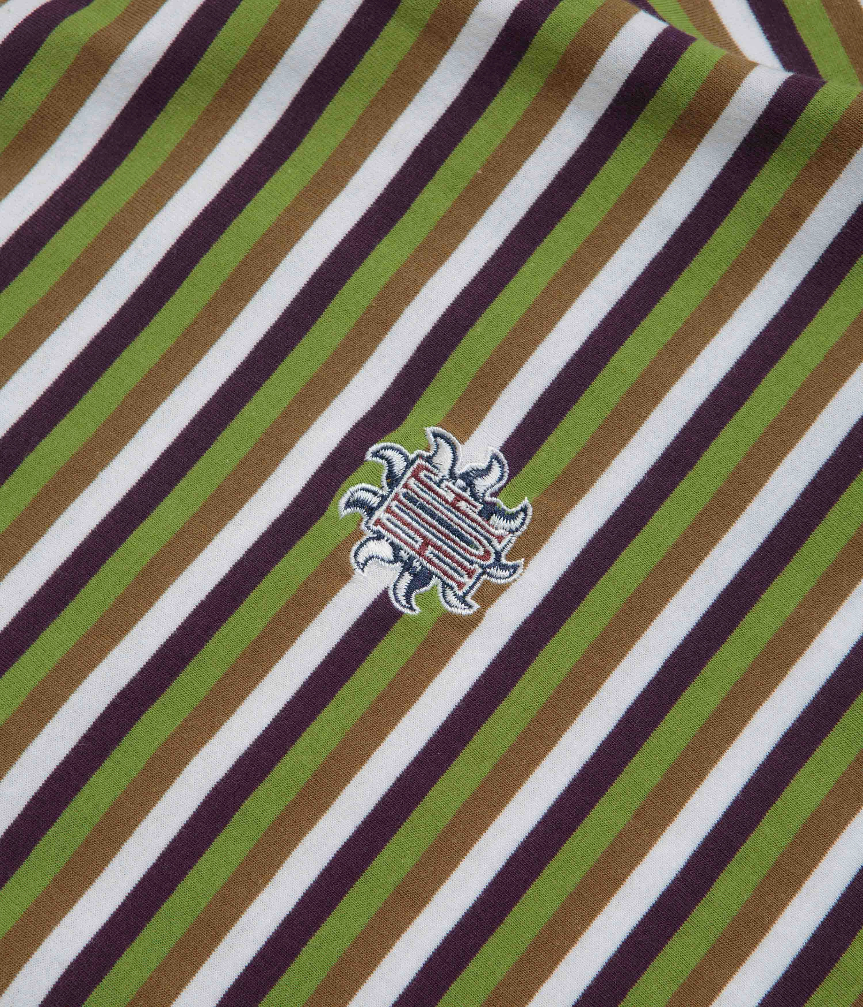 Versatile Comfort Wear Bold Look HUF Apollo Striped T-Shirt - Green