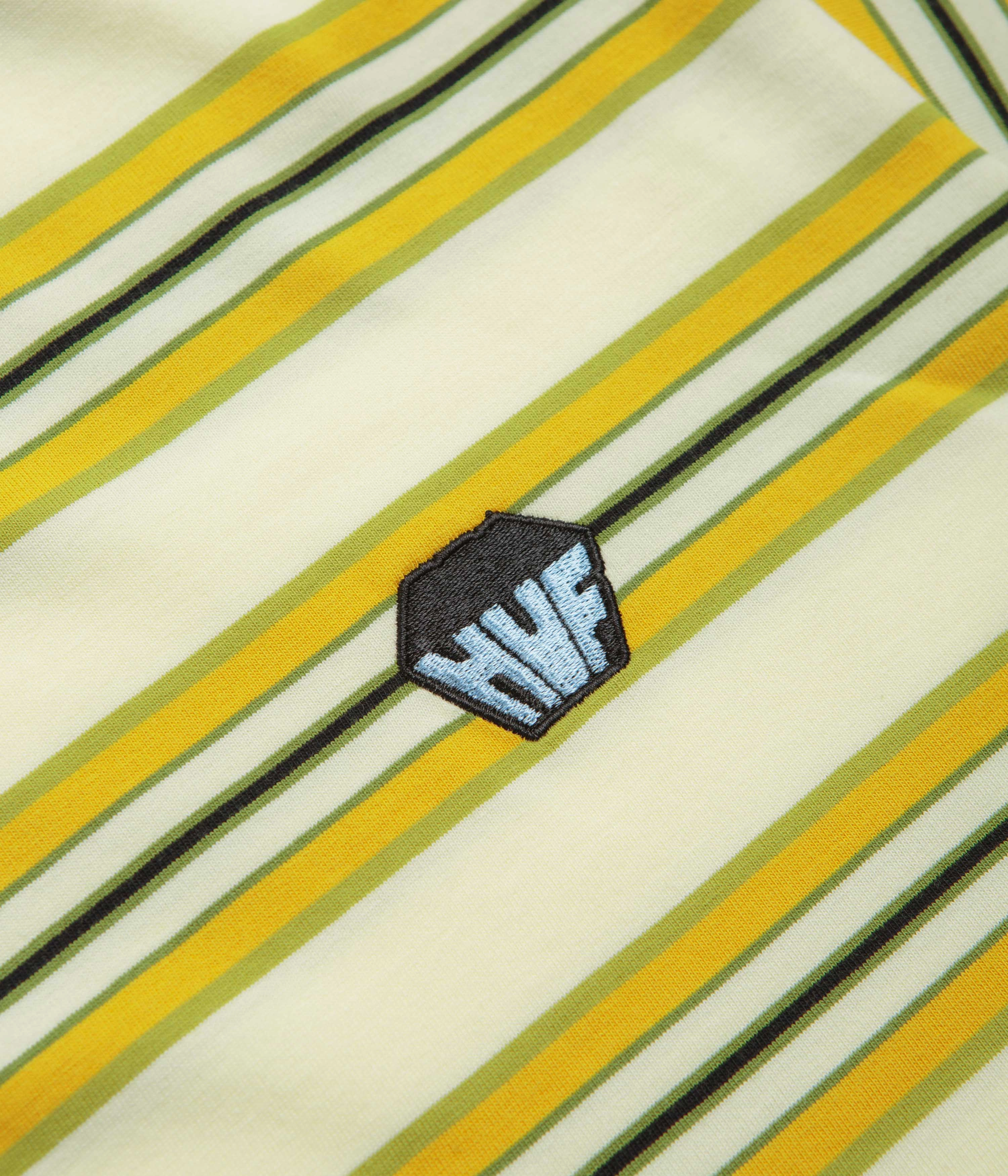 HUF Big Block Stripe T-Shirt - Pale Yellow Easy Style Wear Street Smart Look