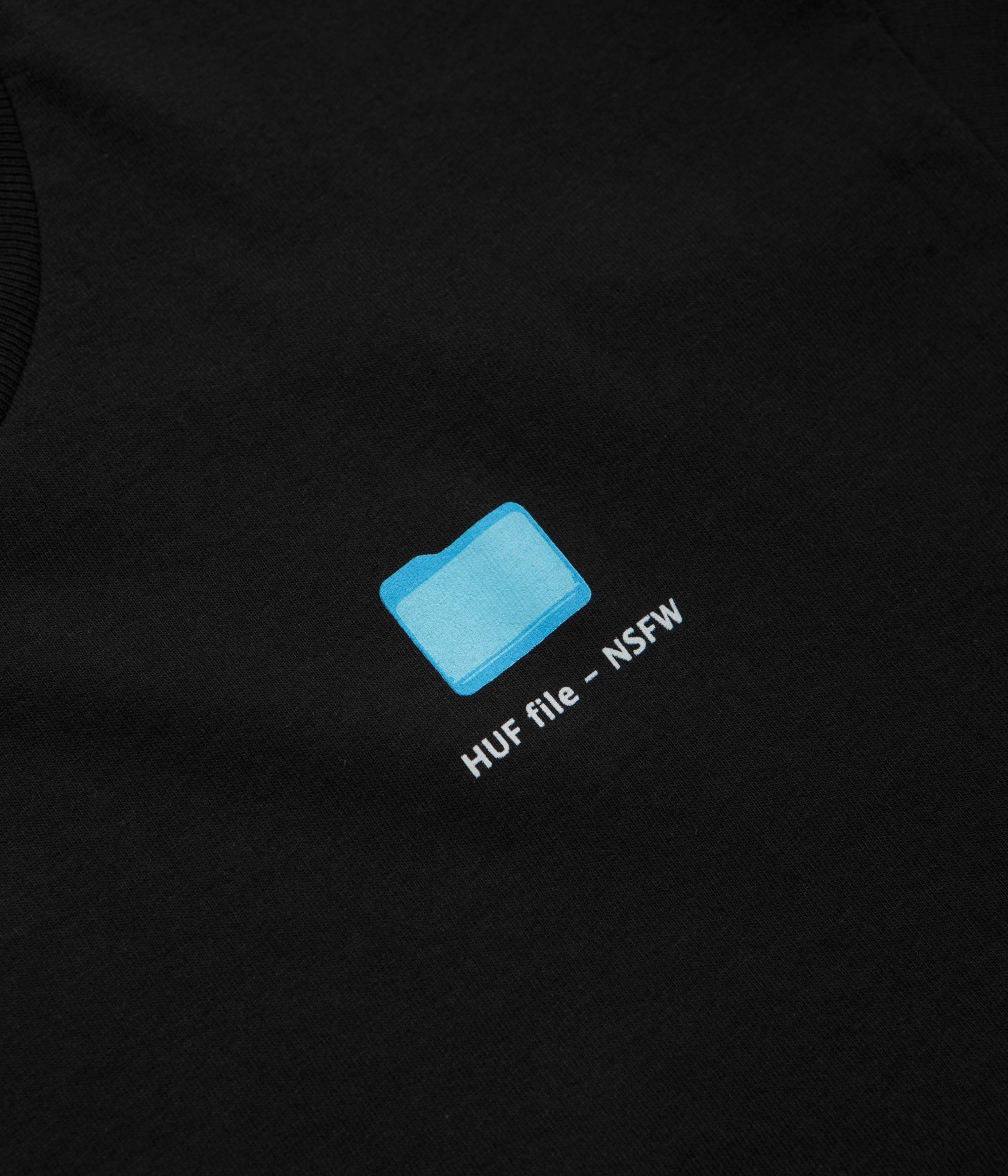 HUF Desktop T-Shirt - Black Relaxed Comfort Look WrinkleResistant