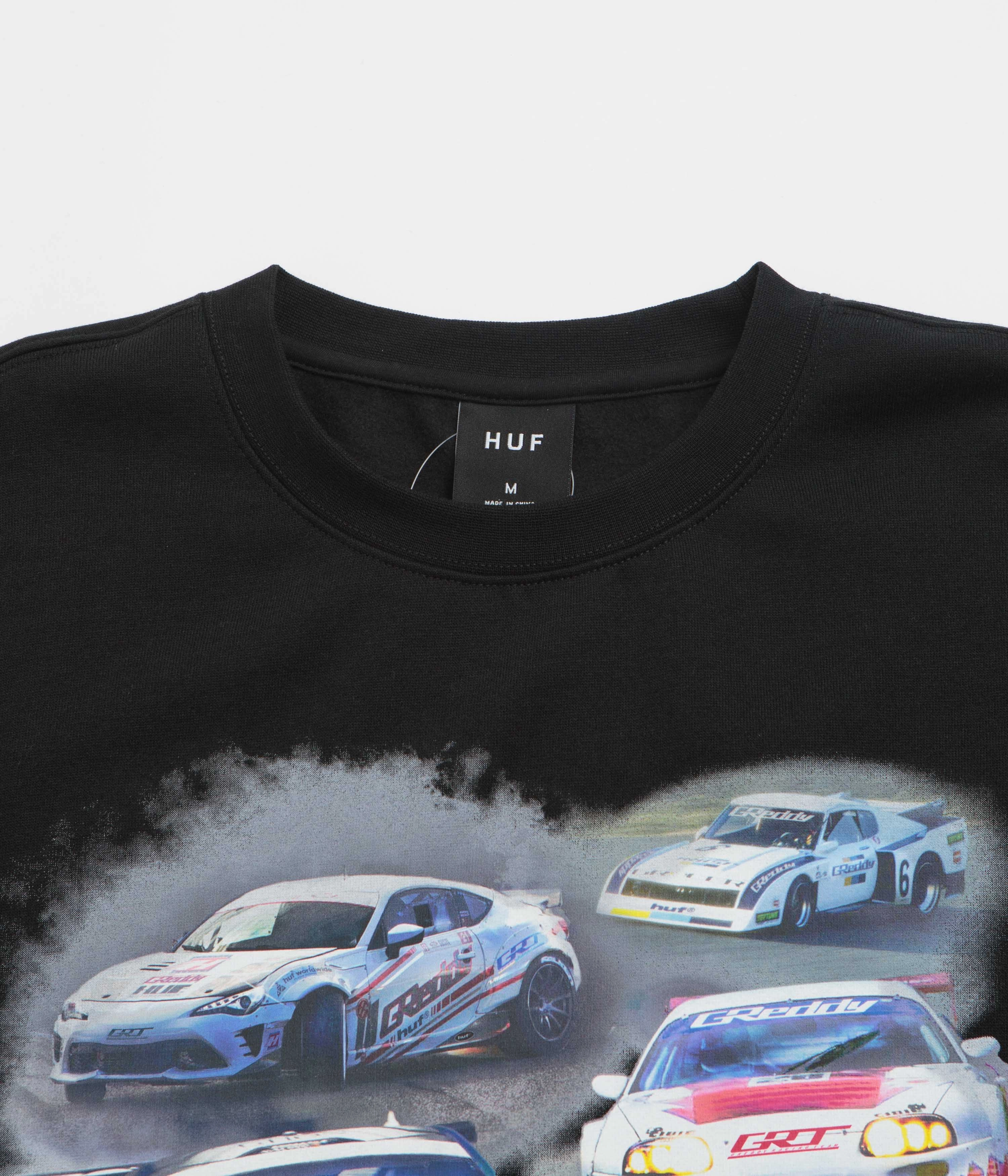 men HUF Greddy Showcase Crewneck Sweatshirt - Black