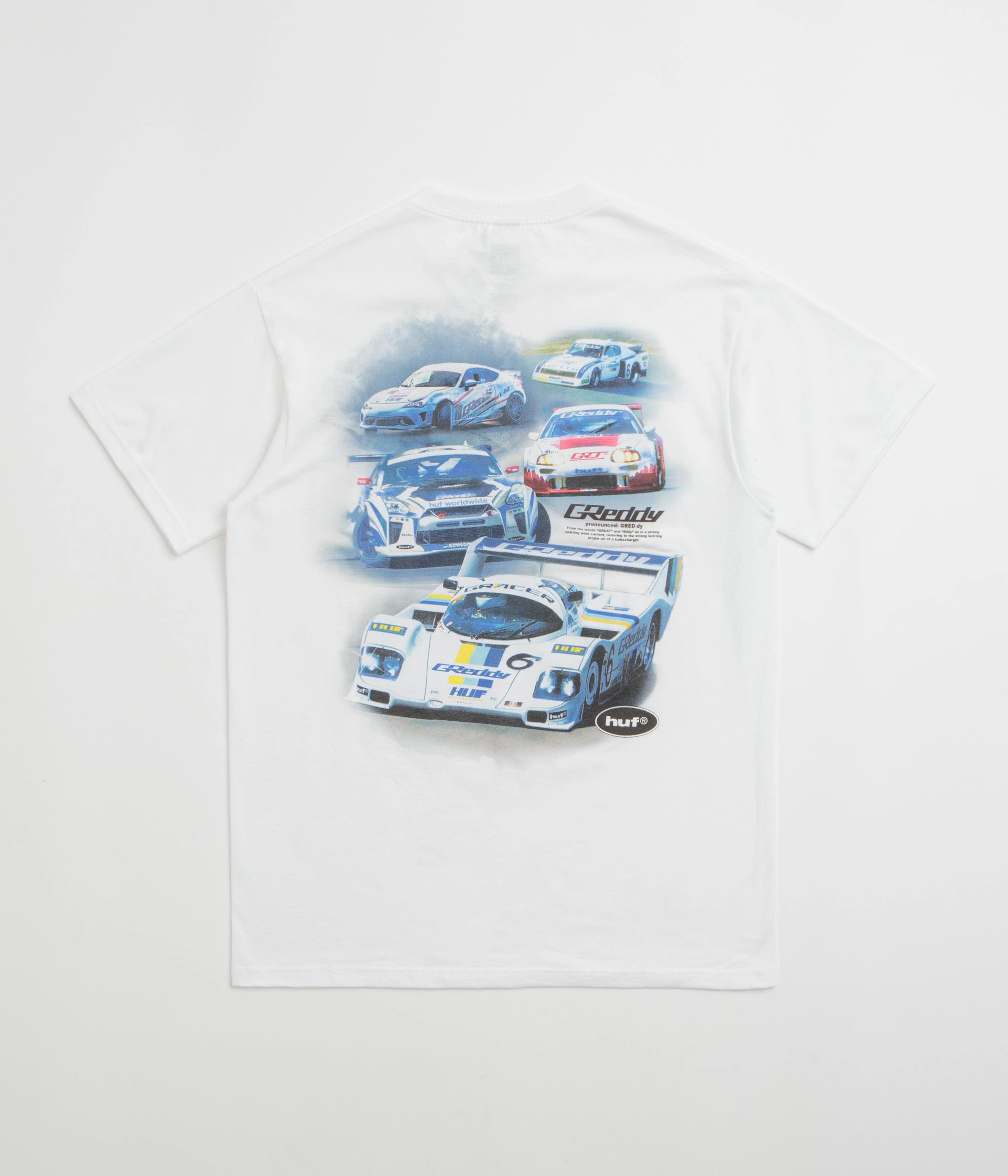 HUF Greddy Showcase T-Shirt - White Comfy Layering