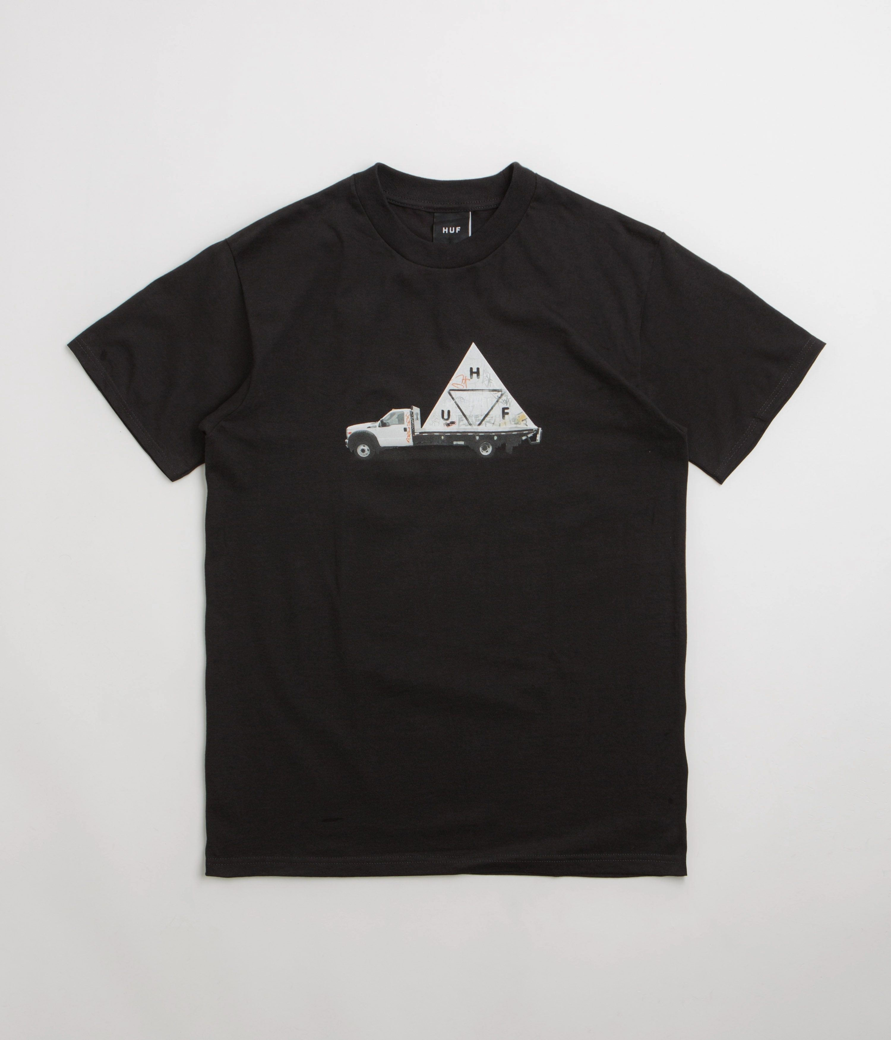 HUF High Clearance T-Shirt - Black Stretchable Collar Band Layering Piece