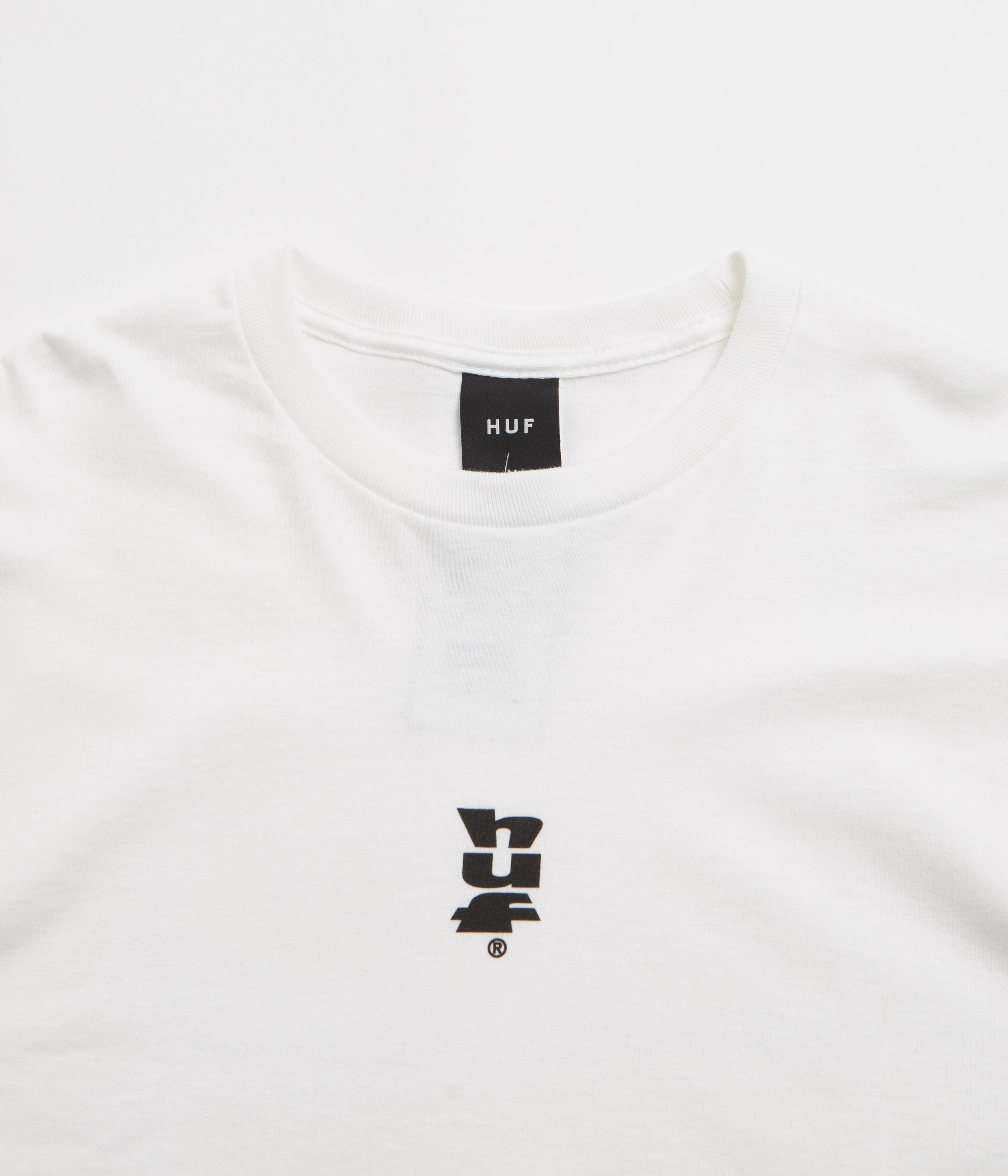 Geometric Print HUF Megablast Long Sleeve T-Shirt - White