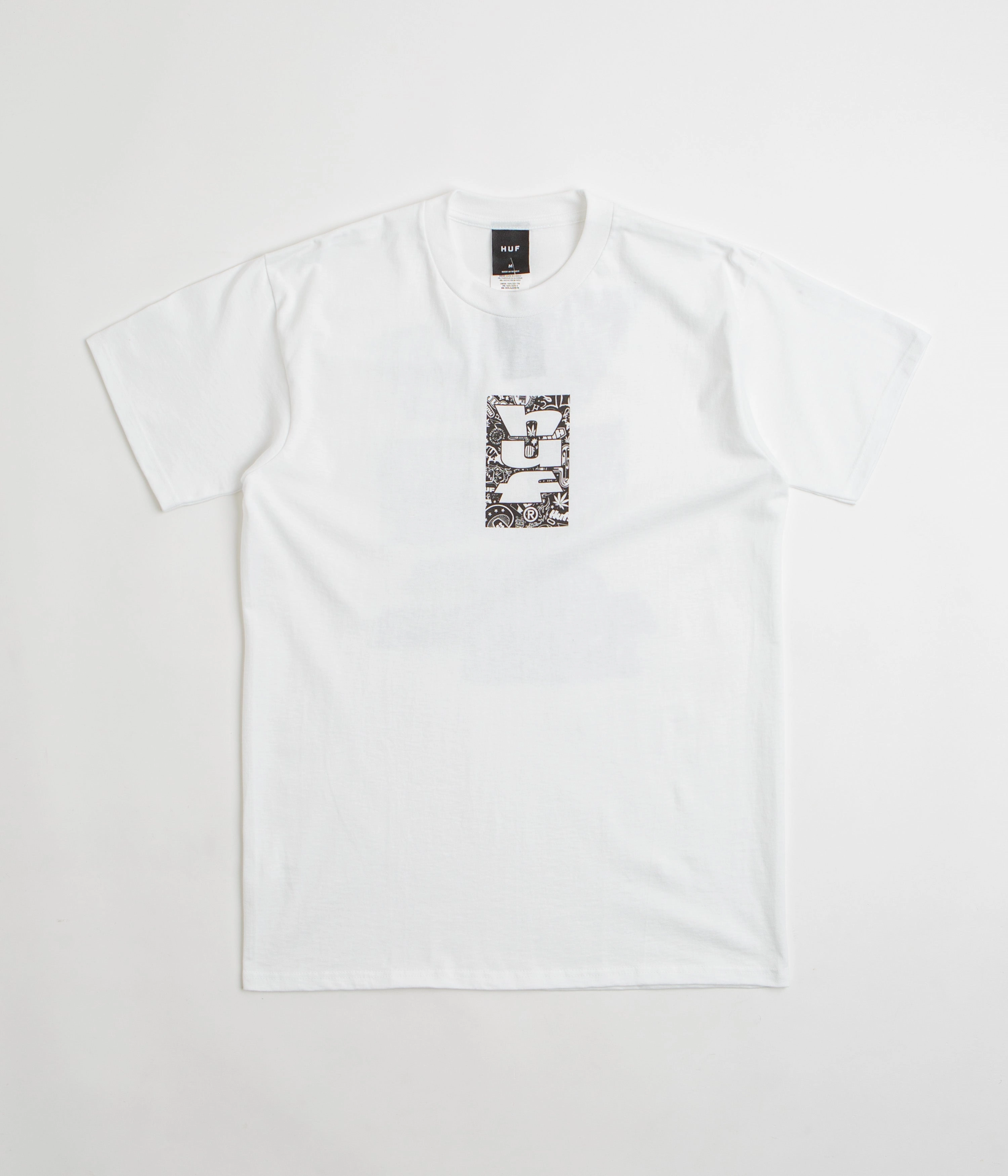 HUF Metablast T-Shirt - White Date night FadeResistant Coating