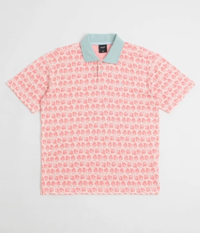 Spring Trend HUF Microdose Knit Polo Shirt - Red