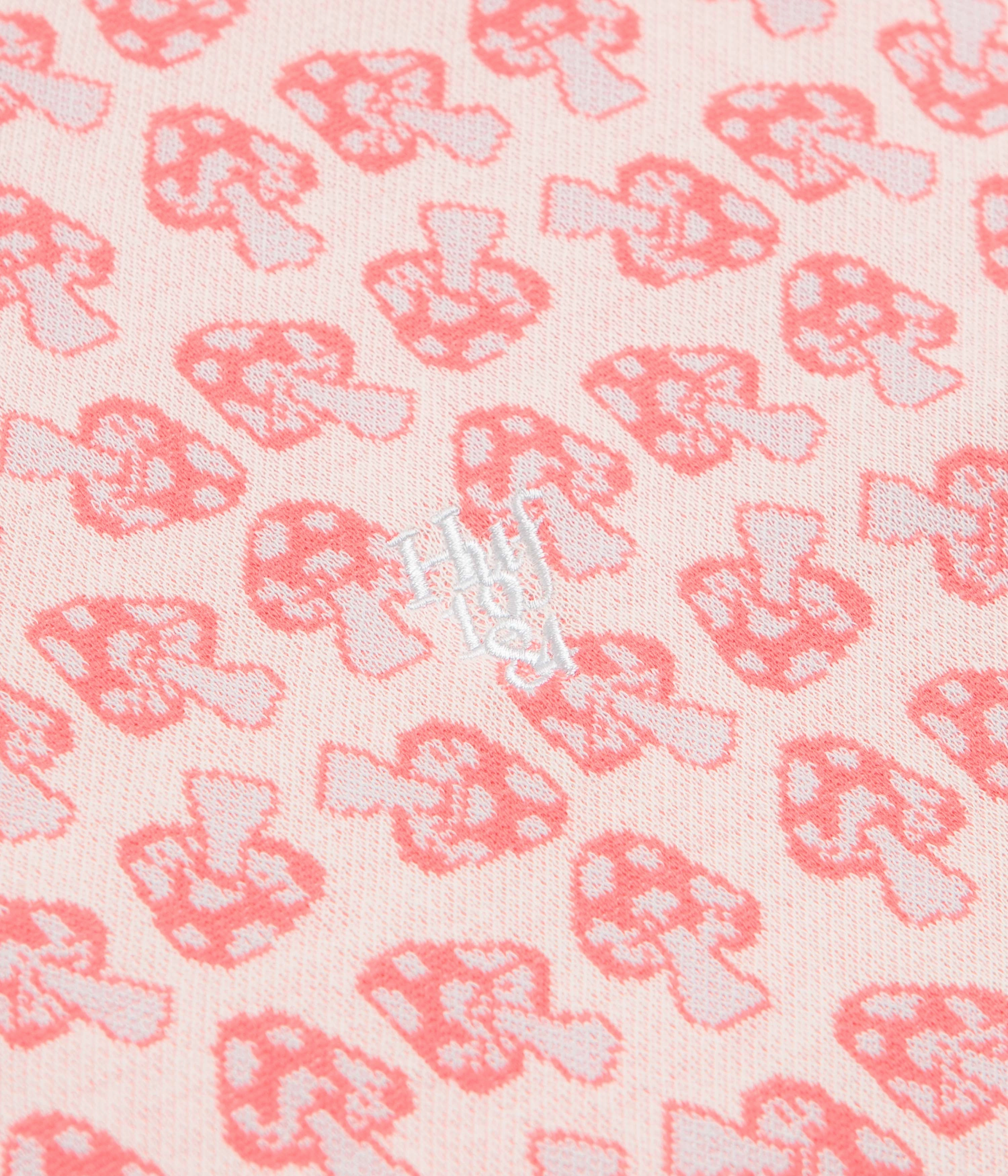 HUF Microdose Knit Polo Shirt - Red Asymmetrical Cut Odor Resistant