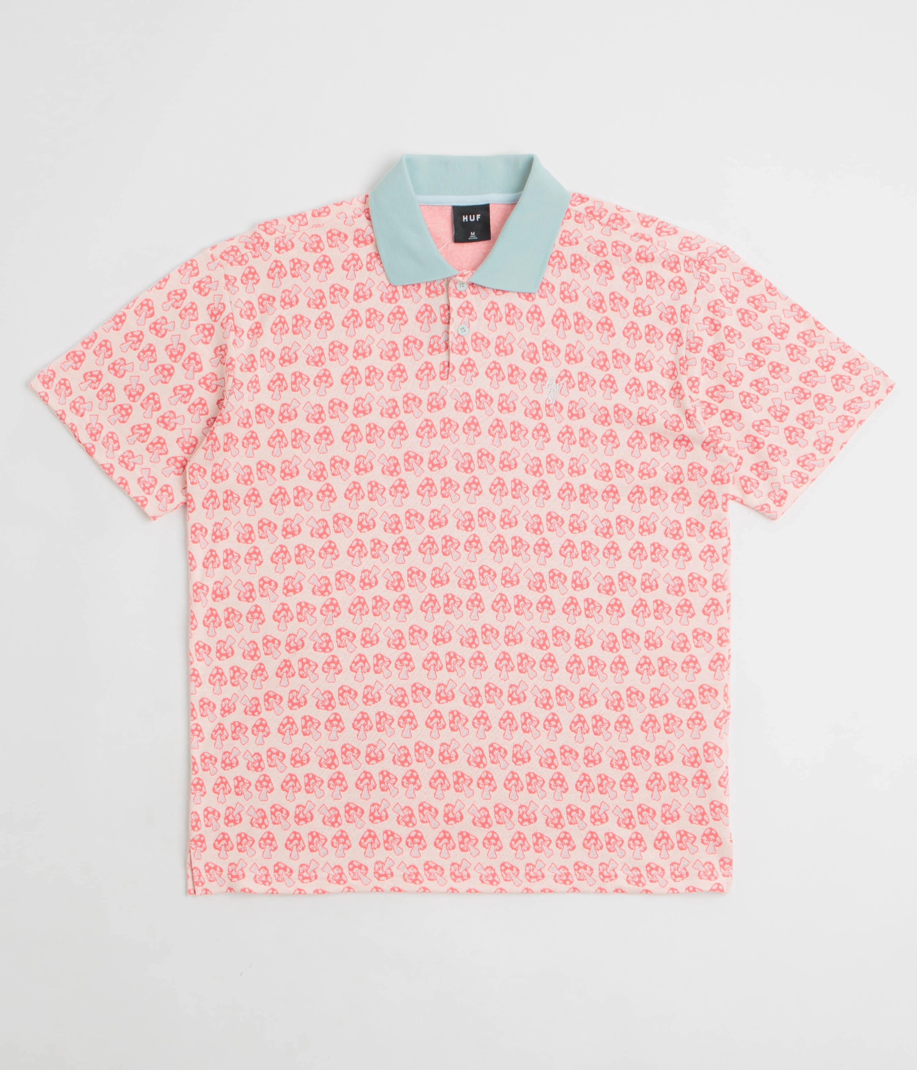 HUF Microdose Knit Polo Shirt - Red All-Weather Ready Tuckable Hem