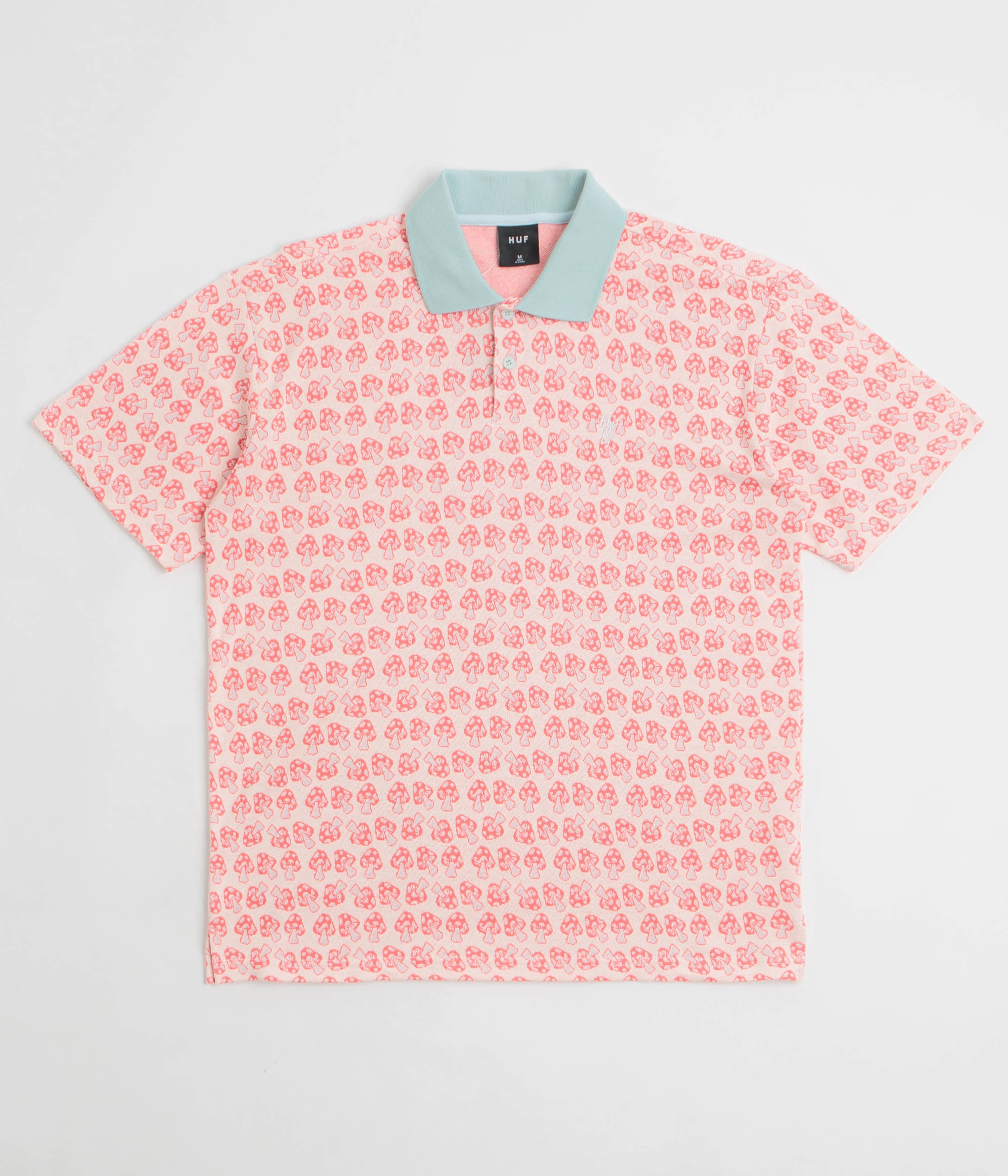 Spring Trend HUF Microdose Knit Polo Shirt - Red