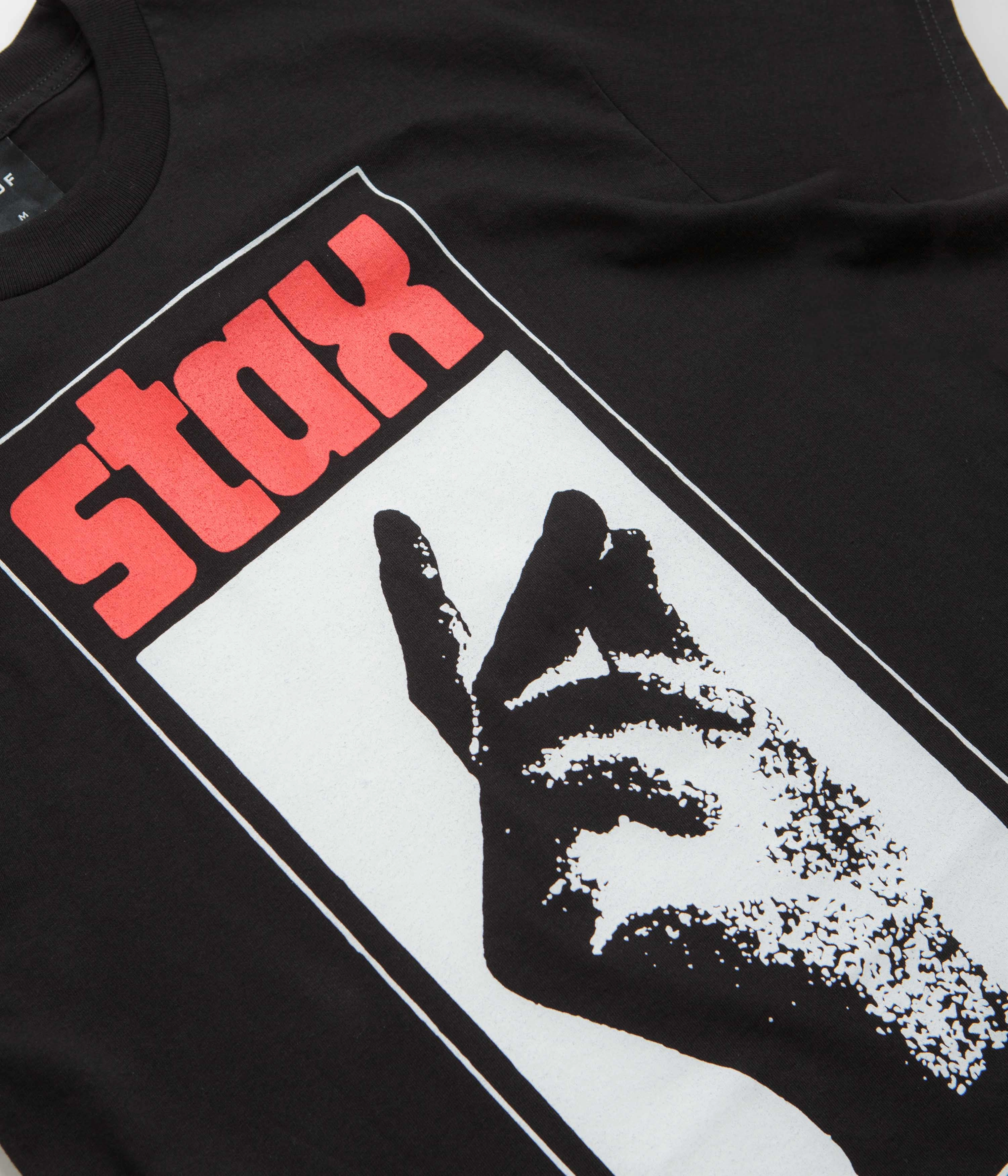 HUF Stax Snap T-Shirt - Black Daily Favorite Sporty Layer Look