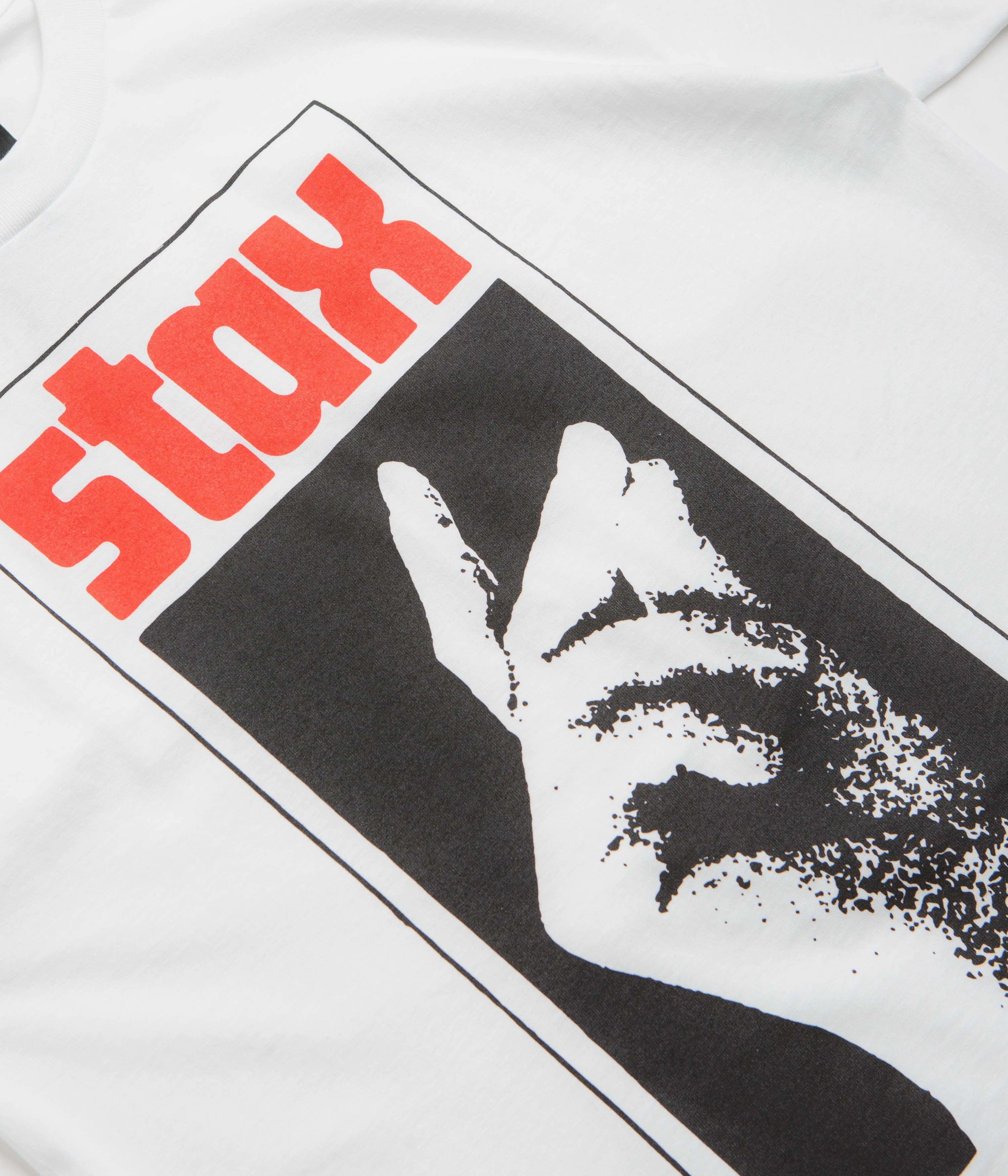 HUF Stax Snap T-Shirt - White Reinforced Hemline Everyday Chic