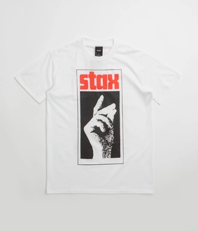 HUF Stax Snap T-Shirt - White Stylish Essential