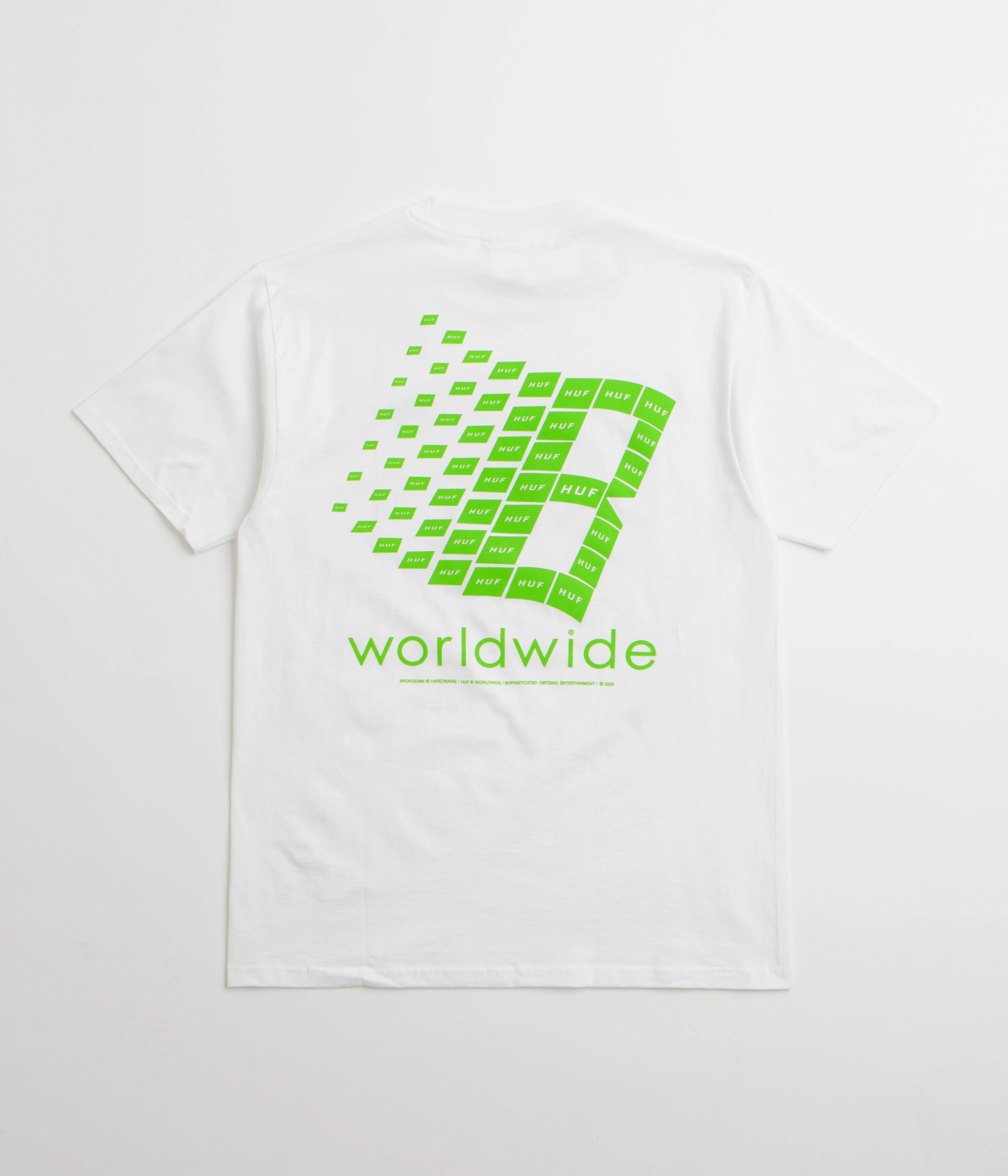 HUF x Bronze 56K T-Shirt - White Silk combination Pocket Reinforcement