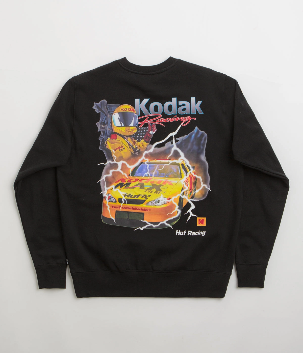 HUF x Kodak Ride The Lightning Crewneck Sweatshirt - Black market demand