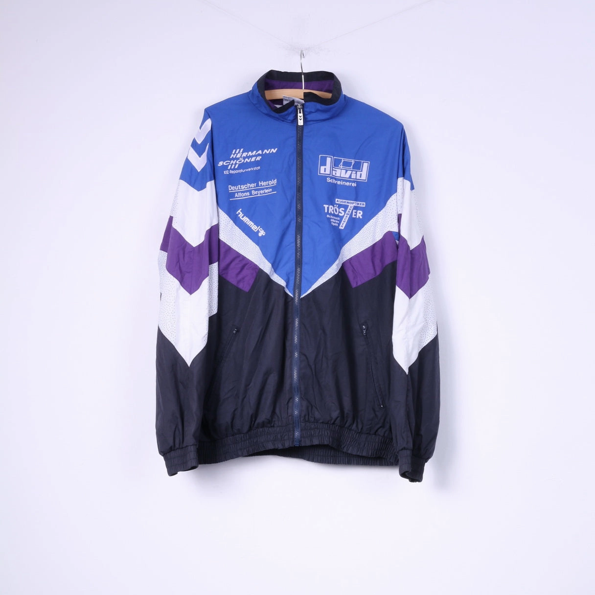 Versatile Layering Durable Build Hummel Men XL Jacket Blue Vintage Sch??tzenverein Meinheim 1957 Sportswear Top