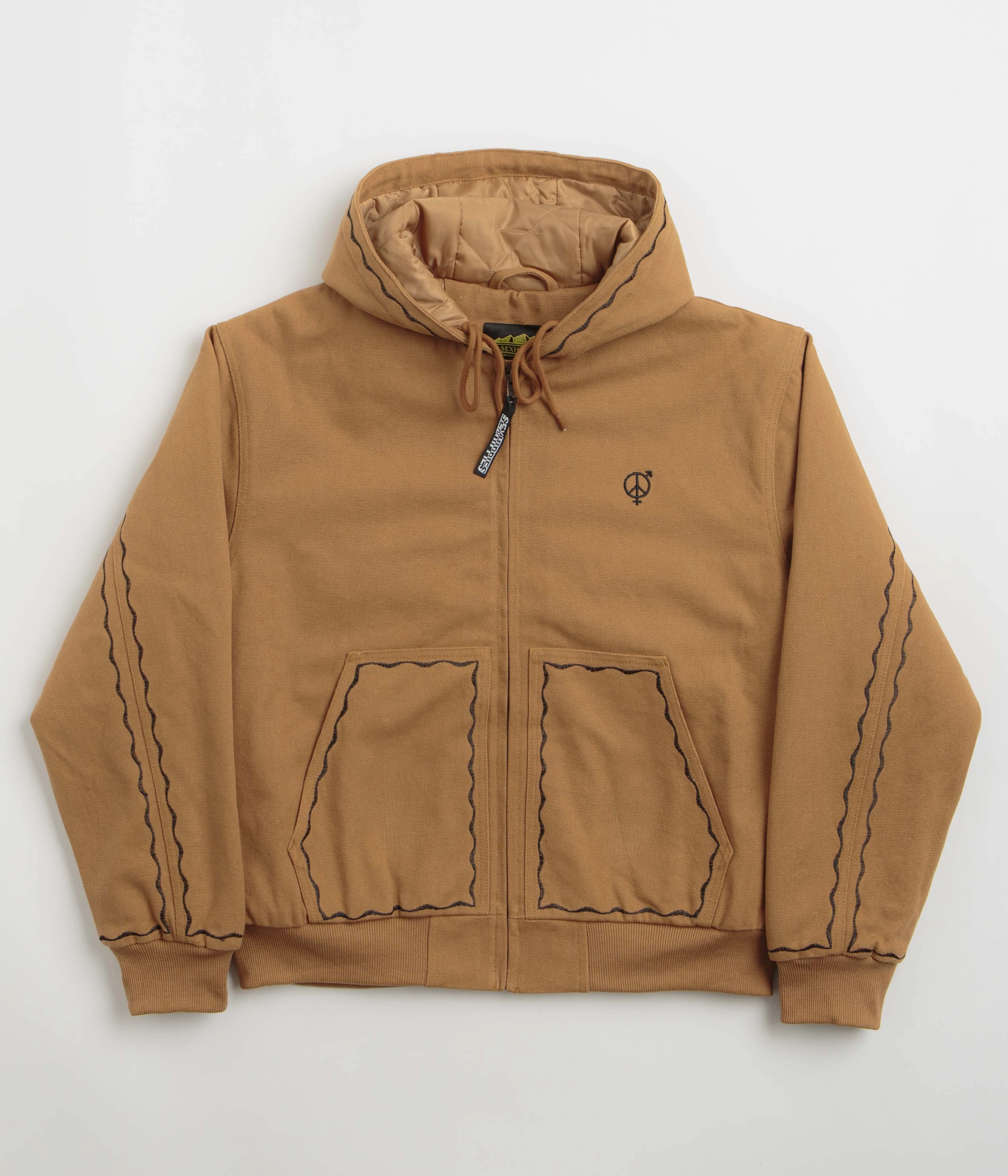 Activewear Sexhippies Welders Stitch Heavyweight Canvas Jacket - Work Wear Brown