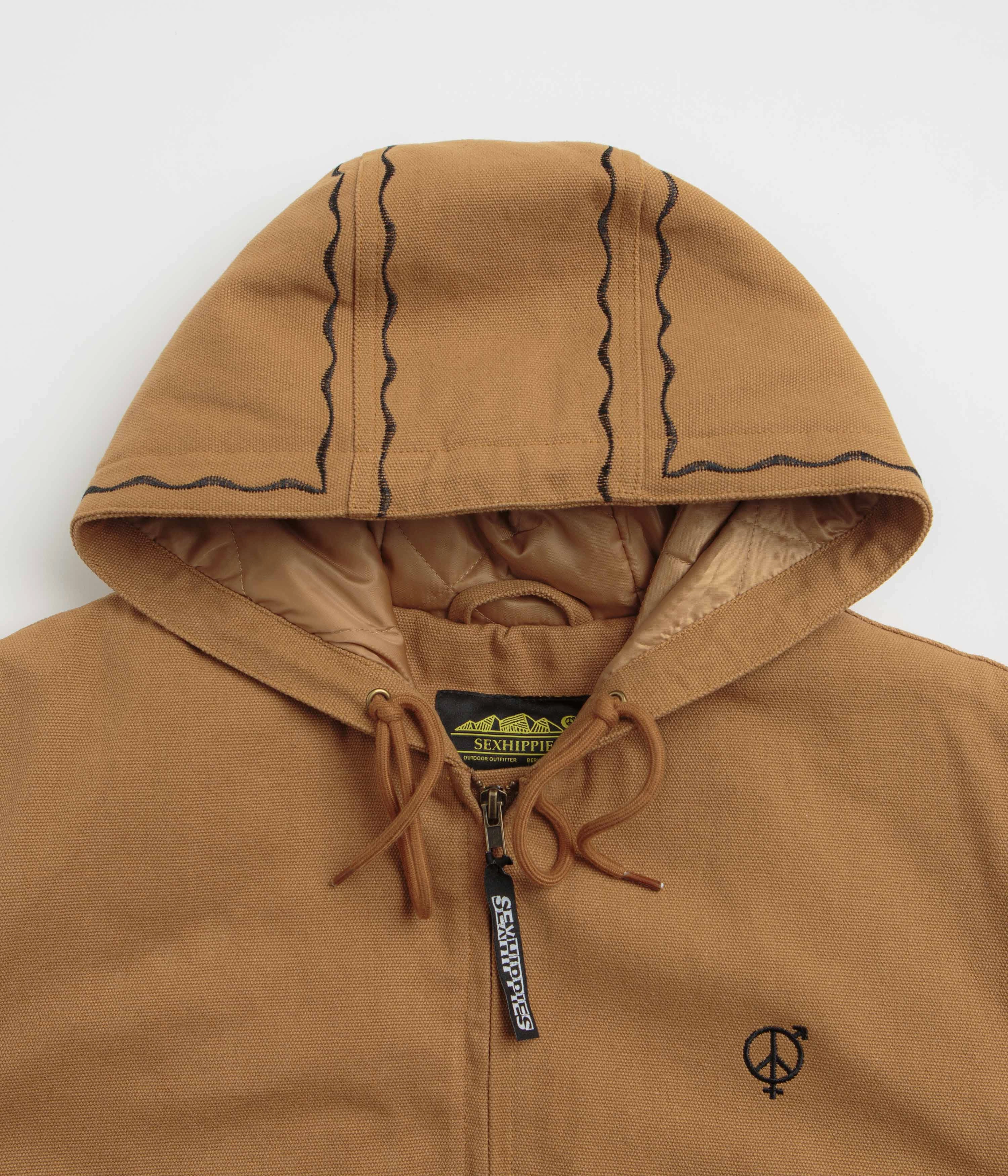 Cool Fit Sexhippies Welders Stitch Heavyweight Canvas Jacket - Work Wear Brown