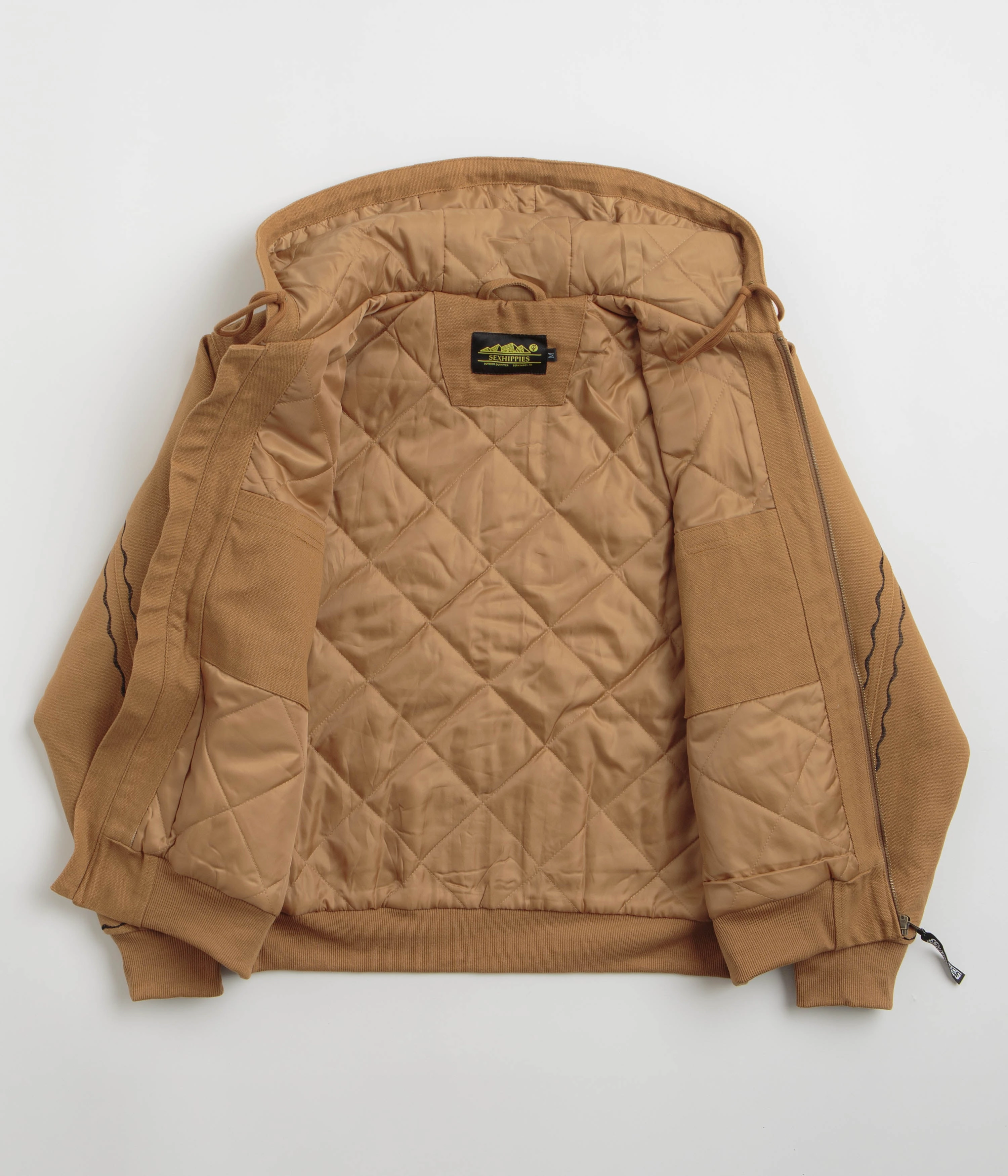 half-zip visibility Sexhippies Welders Stitch Heavyweight Canvas Jacket - Work Wear Brown