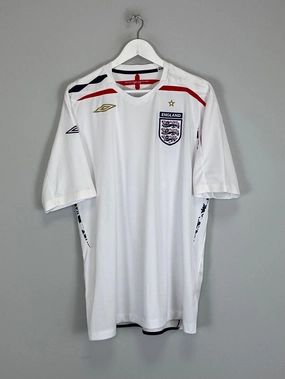 2007/09 ENGLAND HOME SHIRT (XL) UMBRO Flexible Fit Double Stitched Hem
