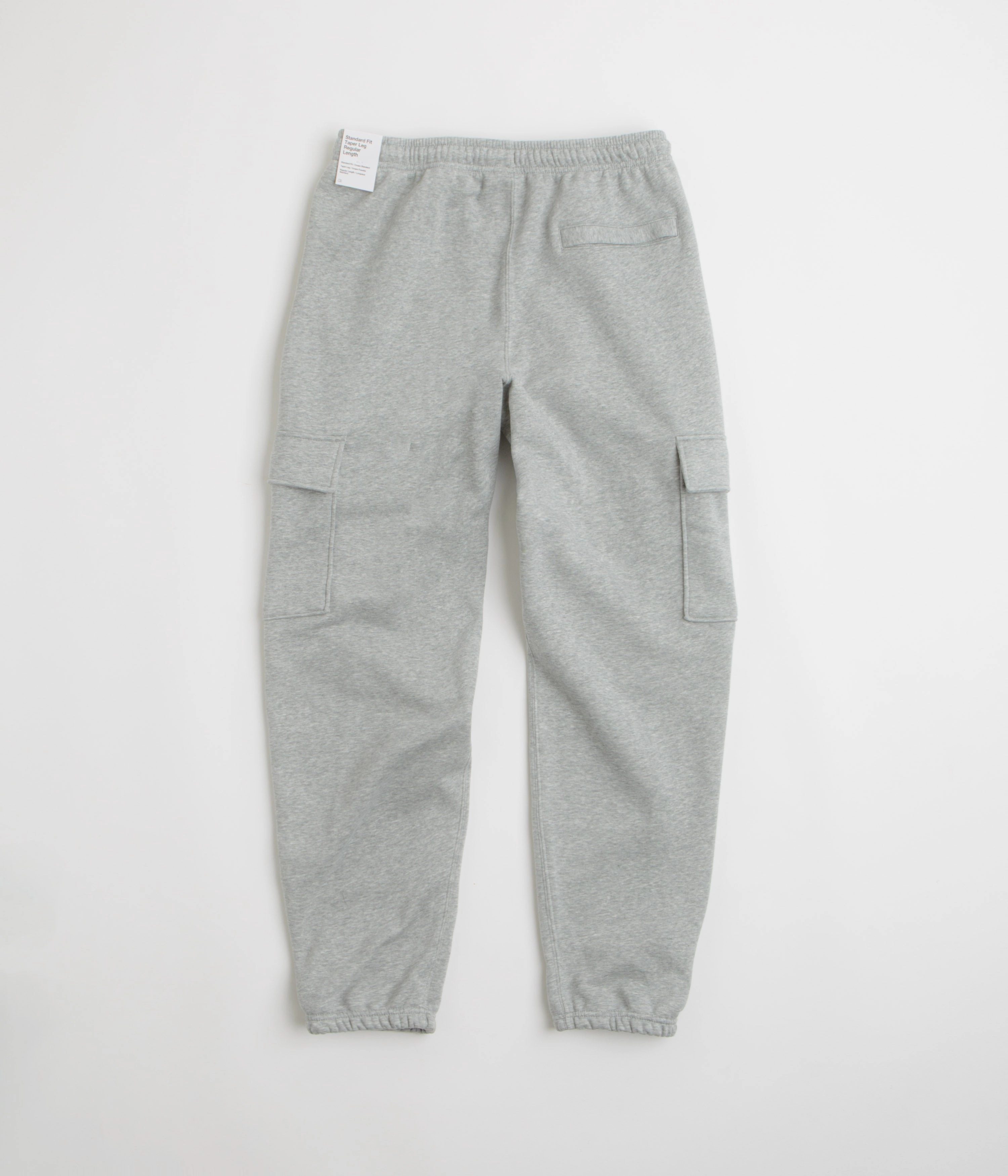 QuickReleaseBuckle Adjustable drawstring Nike Club Cargo Pants - Dark Grey Heather / Light Smoke Grey / White