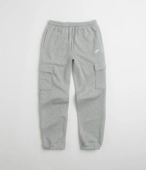 Nike Club Cargo Pants - Dark Grey Heather / Light Smoke Grey / White Non Irritating Comfy Waistband