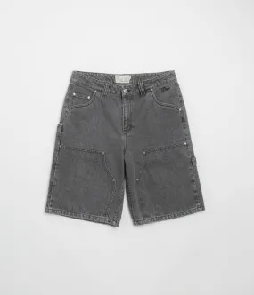 Dime Carpenter Denim Shorts - Faded Black Fitness Friendly