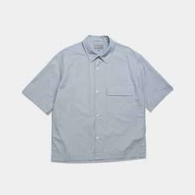 Corporate Wear Anti Pilling Surface SS Flap Pocket Shirt - Compact Cotton Poplin Pewter