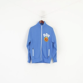 Comfortable clothing Hoodie Style Identity Men M Sweatshirt Blue Cotton DDR Germany Democratic Republic Zip Up Top