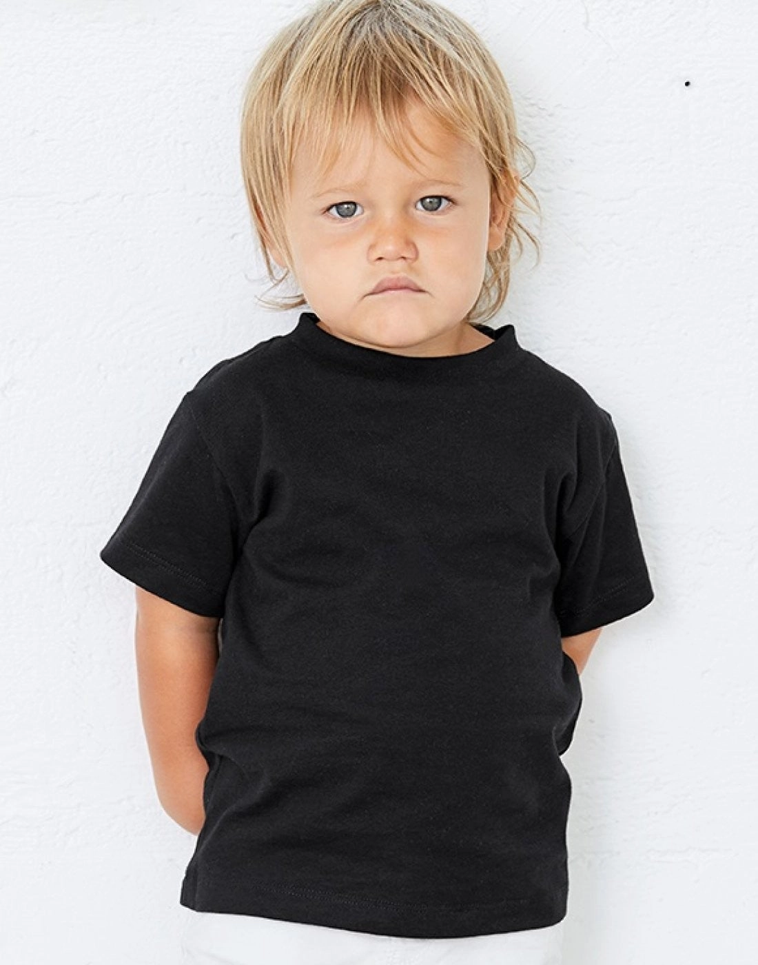 Friction Free Inner Lining Canvas Toddler Crew Neck T-Shirt | ASPHALT