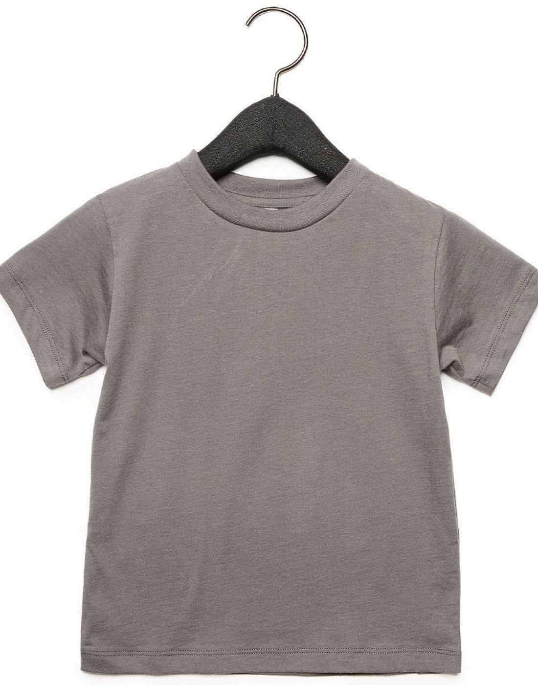 loose fitting Wool combination Canvas Toddler Crew Neck T-Shirt | ASPHALT