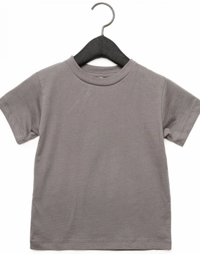 loose fitting Wool combination Canvas Toddler Crew Neck T-Shirt | ASPHALT