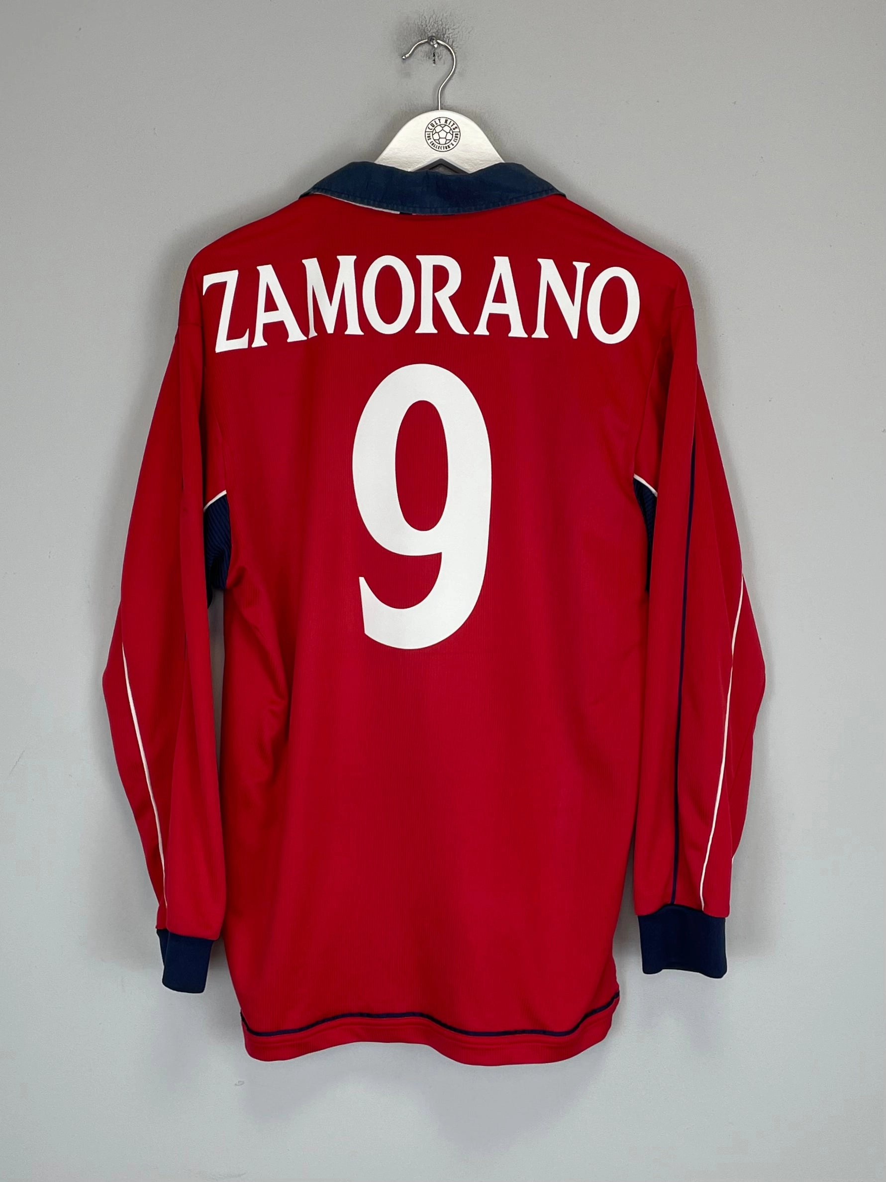 Reinforced Seams Abrasion Resistant Fabric 2000/02 CHILE ZAMORANO #9 L/S HOME SHIRT (L) UMBRO