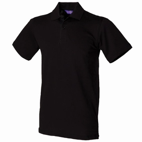 Versatile Layering Stretch Pique Polo | BLACK