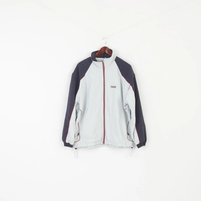 Jako Men L Jacket Blue Navy Vintage Sportswear Full Zipper Removable Sleeve Top Camping Trip suitable for work uniforms