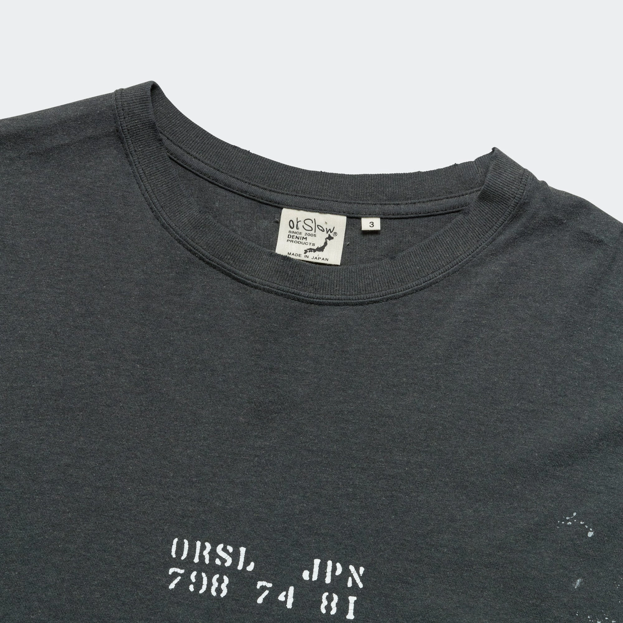 Japan Print SS T-Shirt - Black Crew neck classic Breathable Yarn Composition