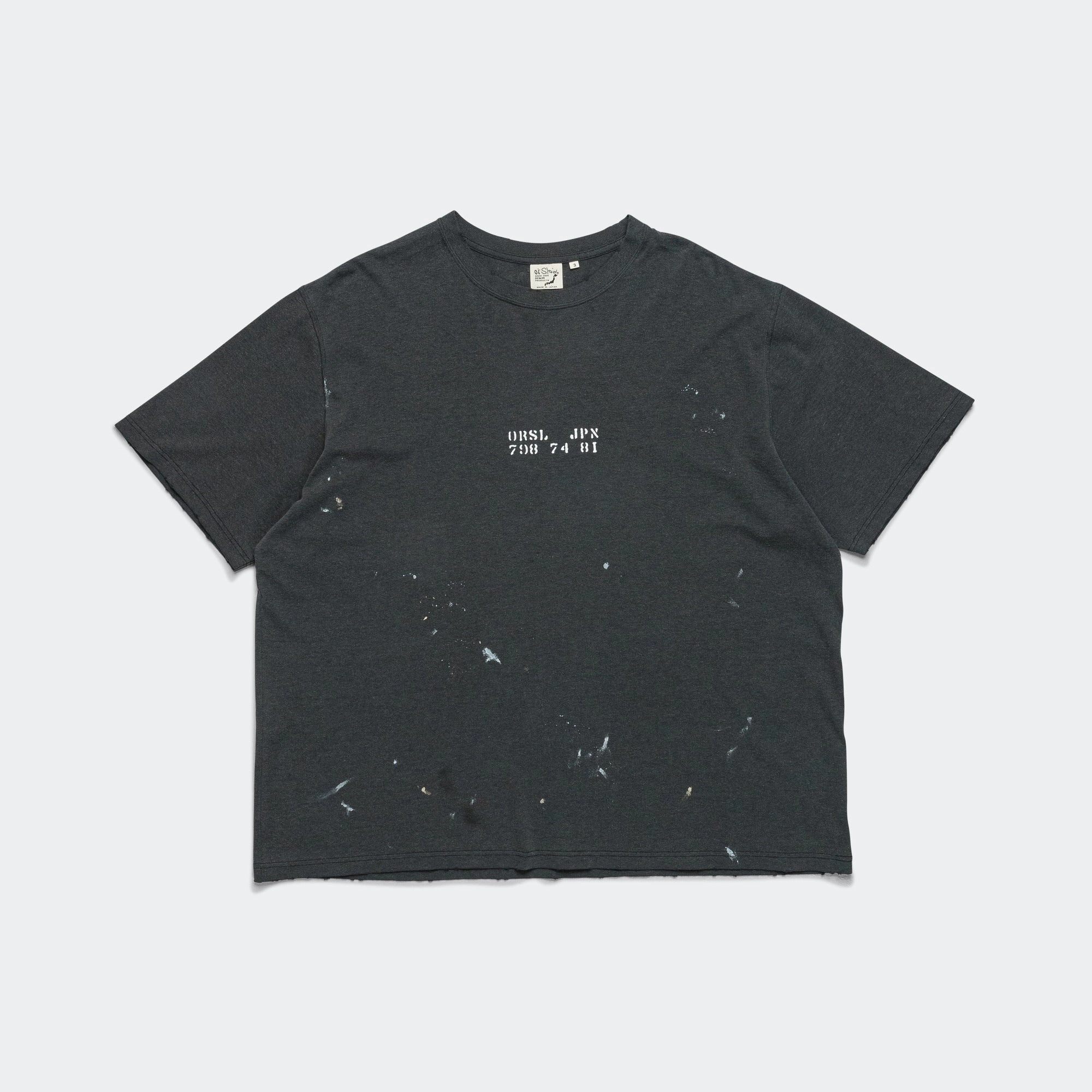 Slim Silhouette Japan Print SS T-Shirt - Black