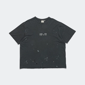 Slim Silhouette Japan Print SS T-Shirt - Black