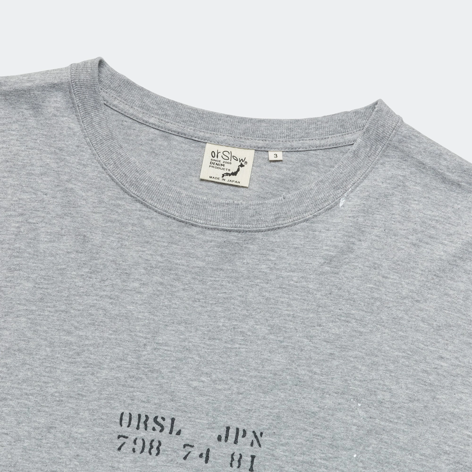 Office Wear High Density Cotton Japan Print SS T-Shirt - Heather Gray