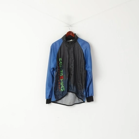 Jeantex Men M Cycling Jacket Blue Vintage Racing Team Padded Sportswear Top Discount Cold-Weather Comfort